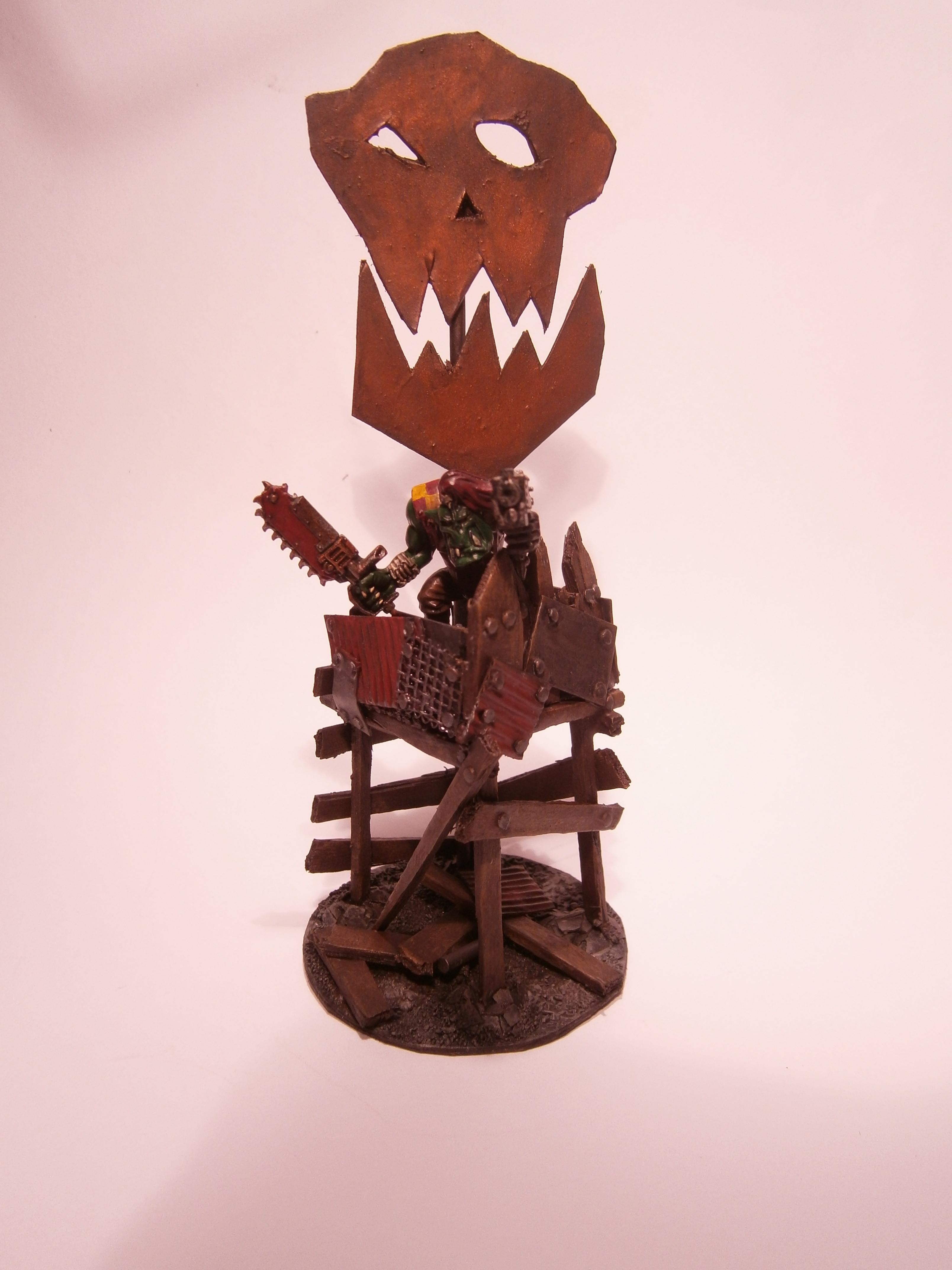 Banner, Buildings, Orks, Orky, Scratch Build, Terrain, Waaaagh, Warhammer 40,000, Watch Tower, Wooden