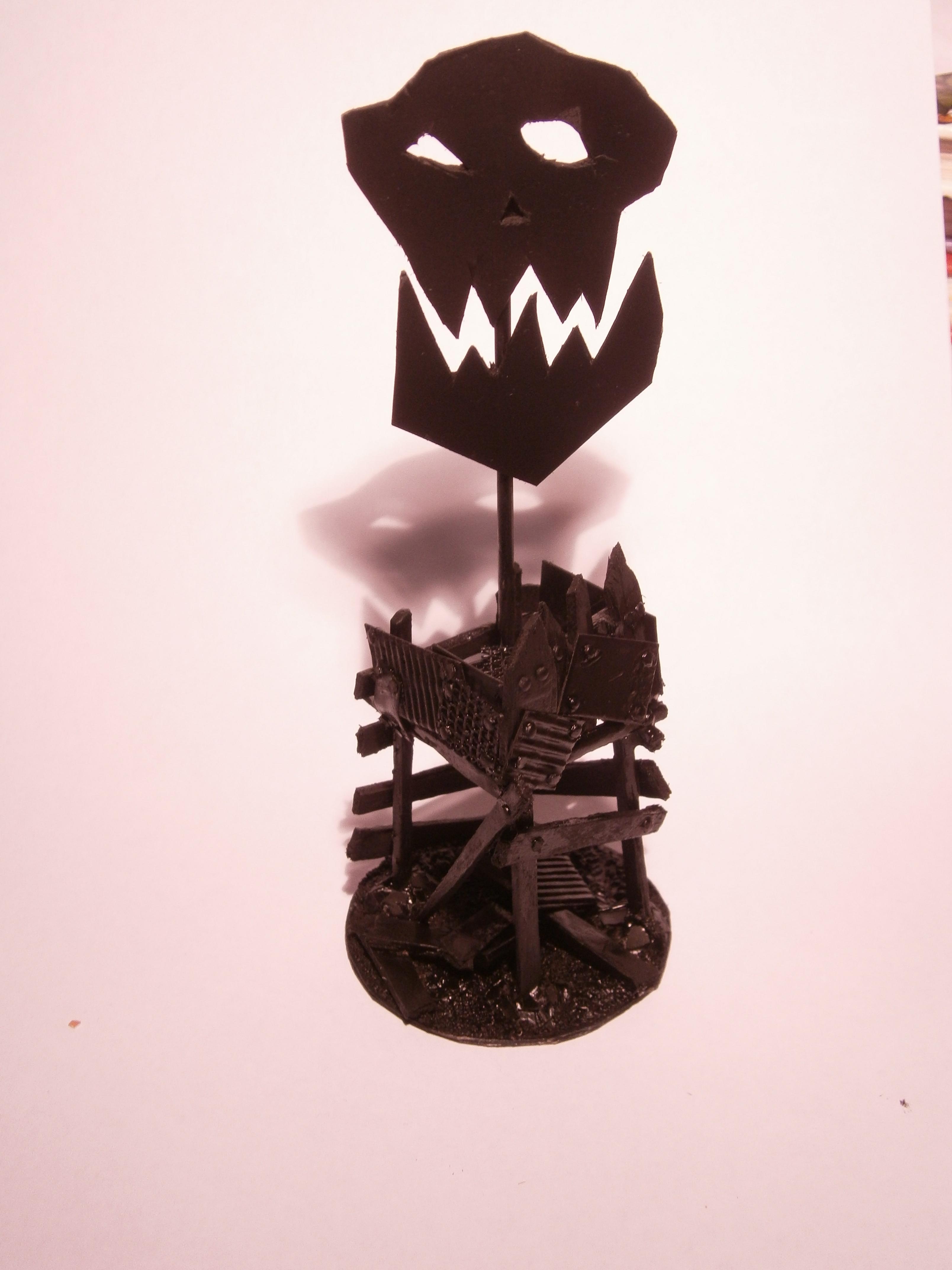 Banner, Buildings, Orks, Orky, Scratch Build, Terrain, Waaaagh, Warhammer 40,000, Watch Tower, Wooden, Work In Progress