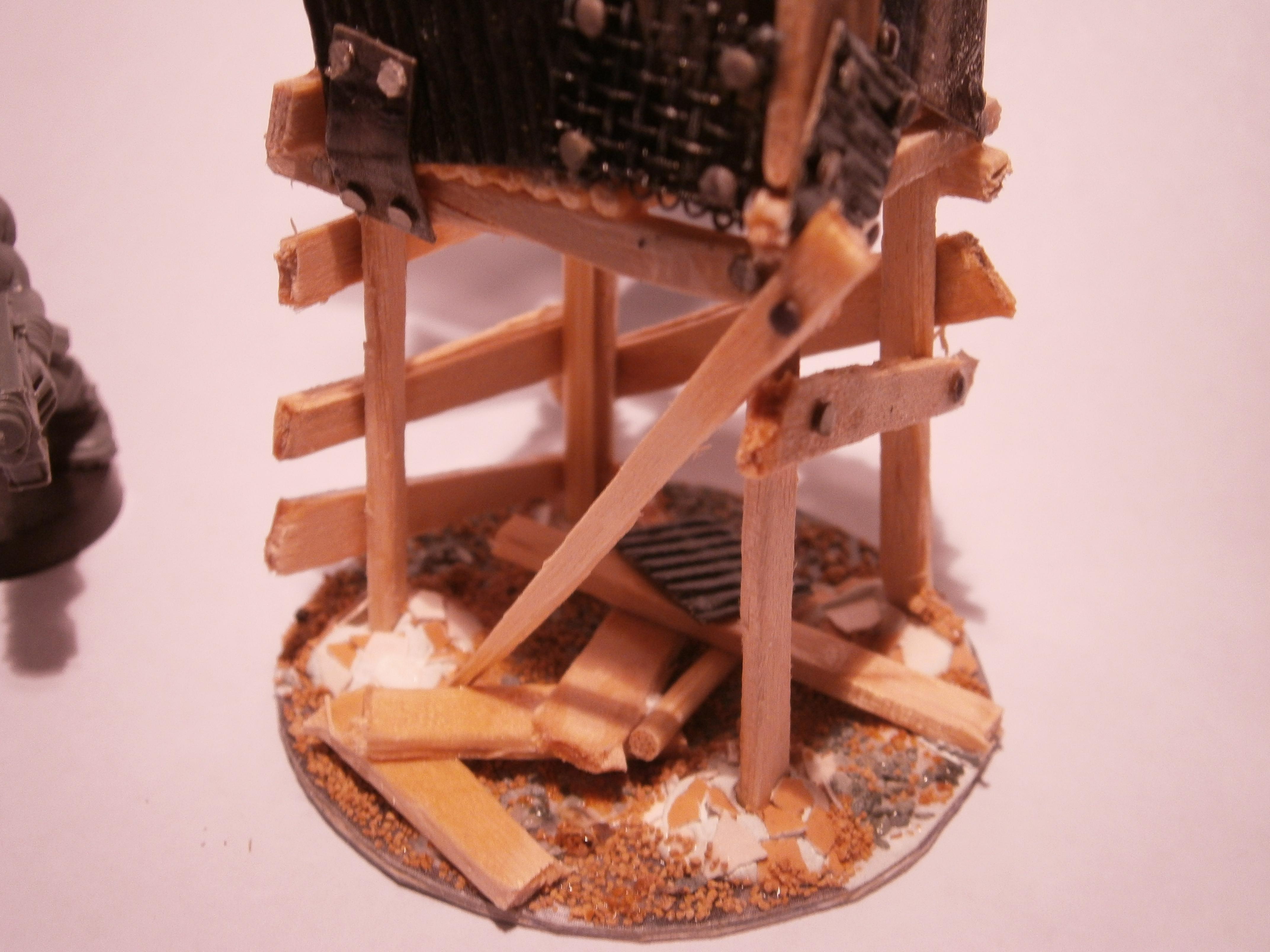 Banner, Buildings, Orks, Orky, Scratch Build, Terrain, Waaaagh, Warhammer 40,000, Watch Tower, Wooden, Work In Progress