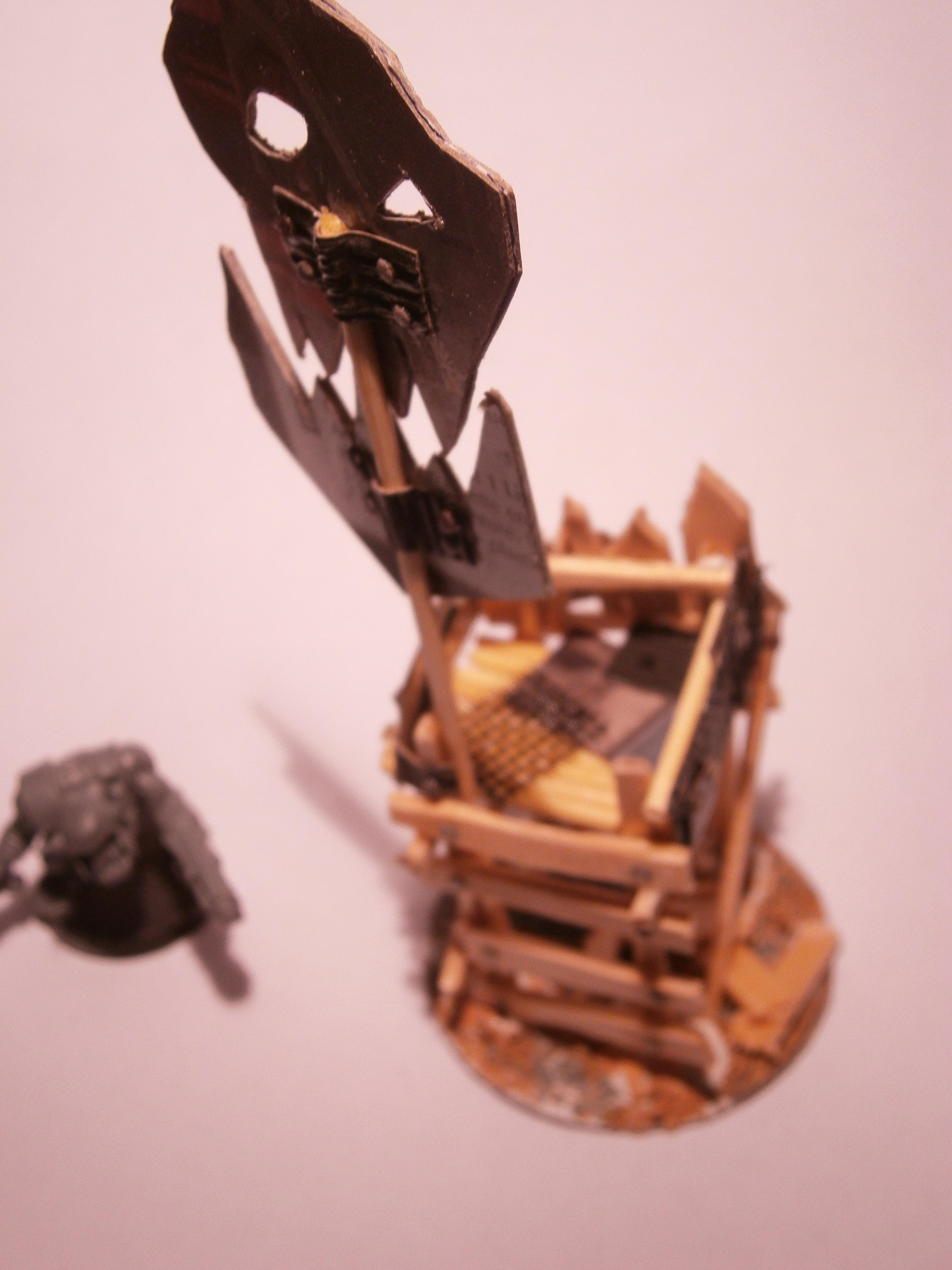 Banner, Buildings, Orks, Orky, Scratch Build, Terrain, Waaaagh, Warhammer 40,000, Watch Tower, Wooden, Work In Progress