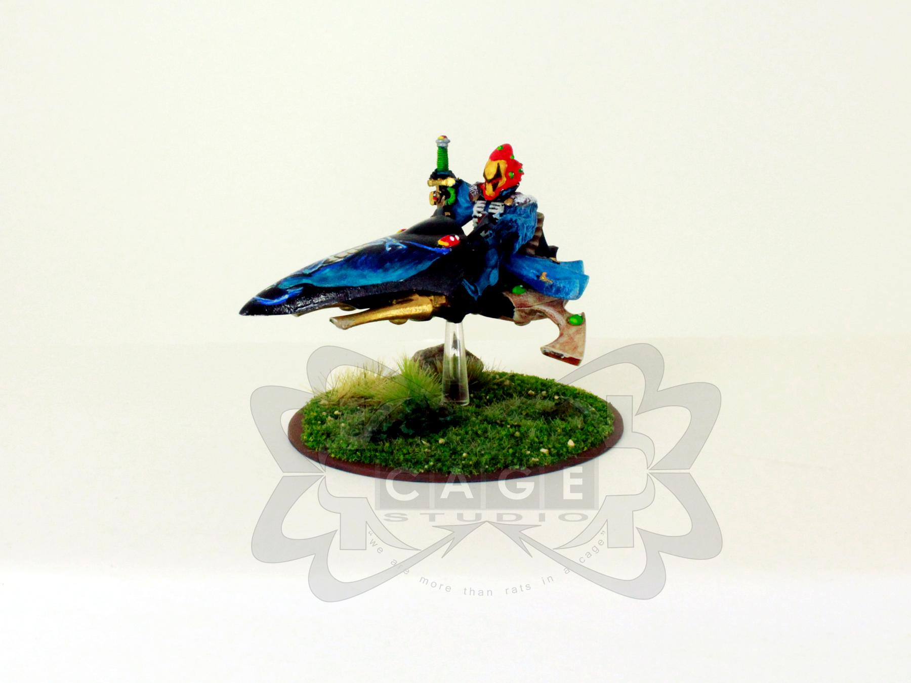 Conversion, Eldar, Eldar Jetbike, Eldar Nightspinner, Eldar Wave Serpent, Freehand, Mural, Warlock