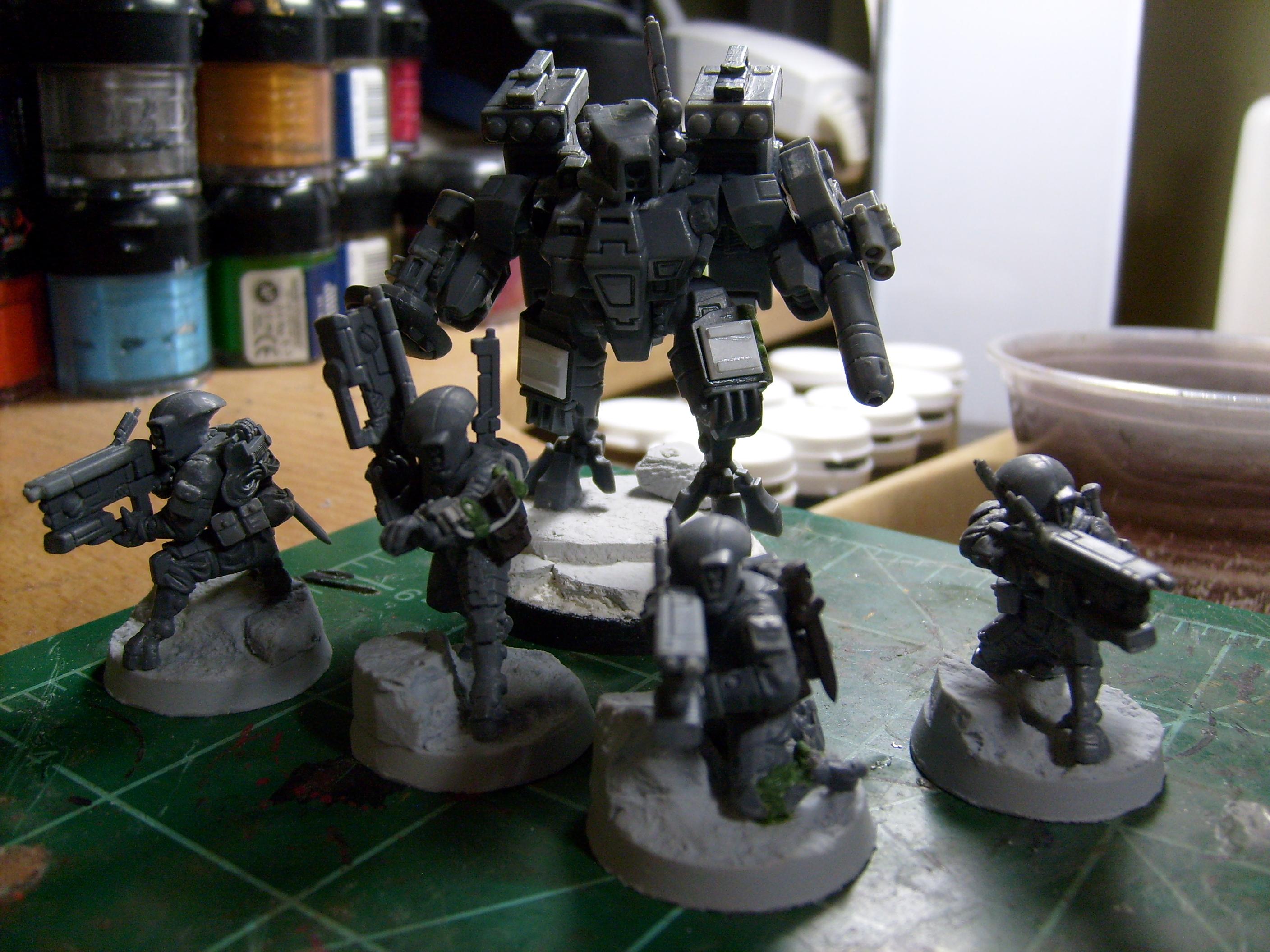 Base, Crisis Battlesuit, Desert, Mesa, Pathfinders, Resin, Secret Weapon, Tau, Warhammer 40,000, Xv-8