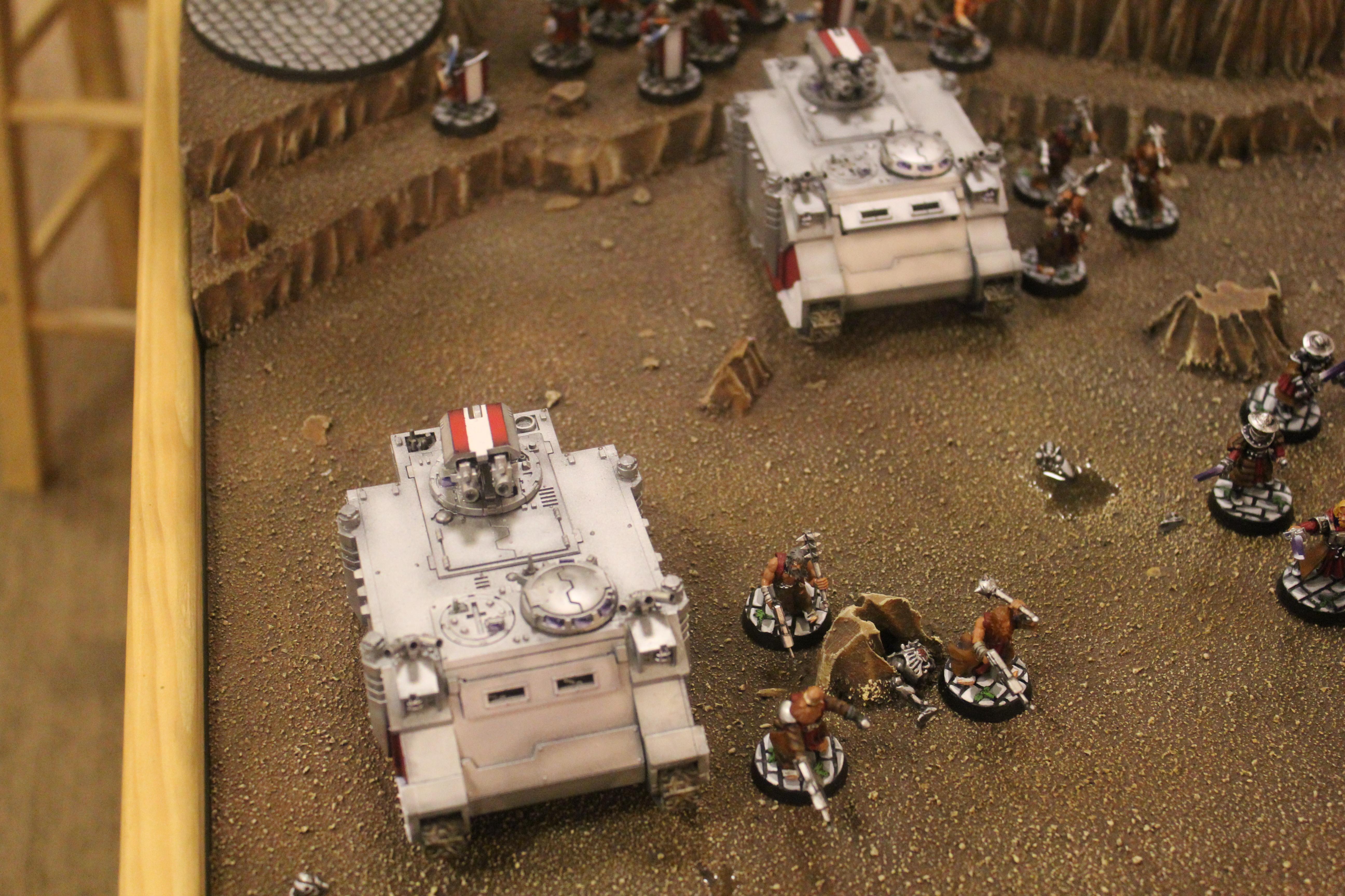 SVDM GT 2012 40k Armies Pic 033 Andrew's GKs Rhino + Henchmen
