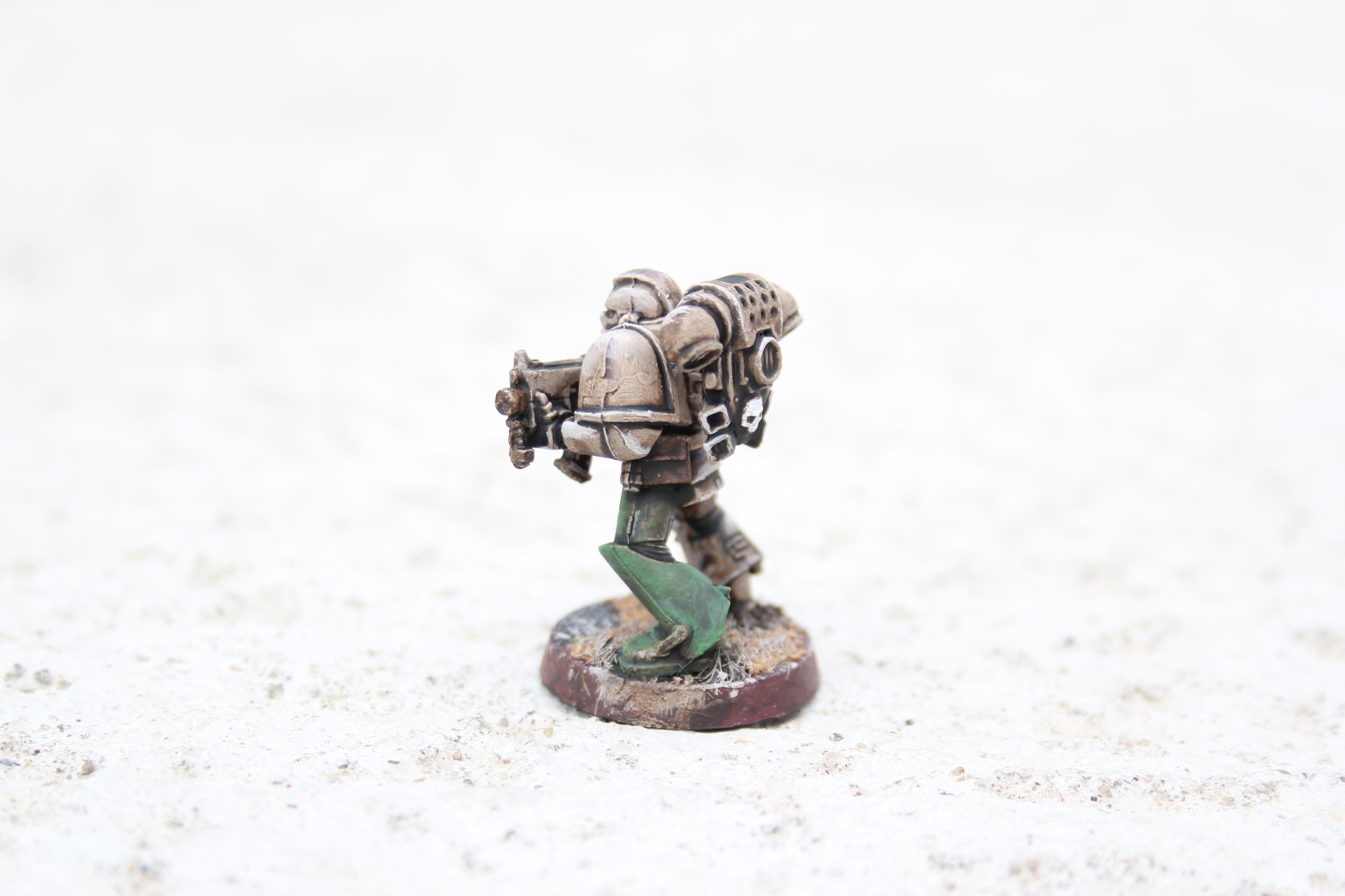 Gray, Green, Highlights, Space Marines, Test Scheme, Vanilla