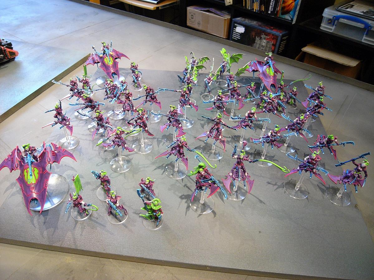 Dark Eldar, De, Green, Purple, Warhammer 40,000