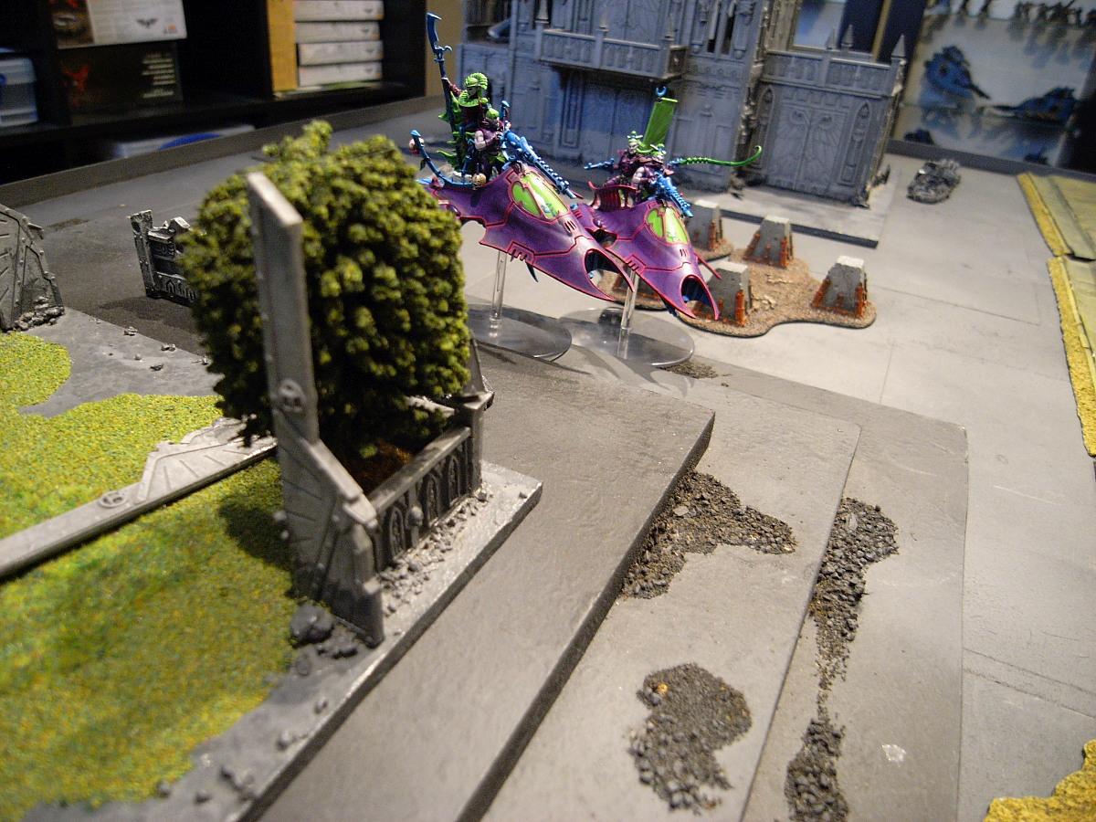 Battle Report, Dark Eldar, Eldar, Green, Panic, Purple, Warhammer 40,000