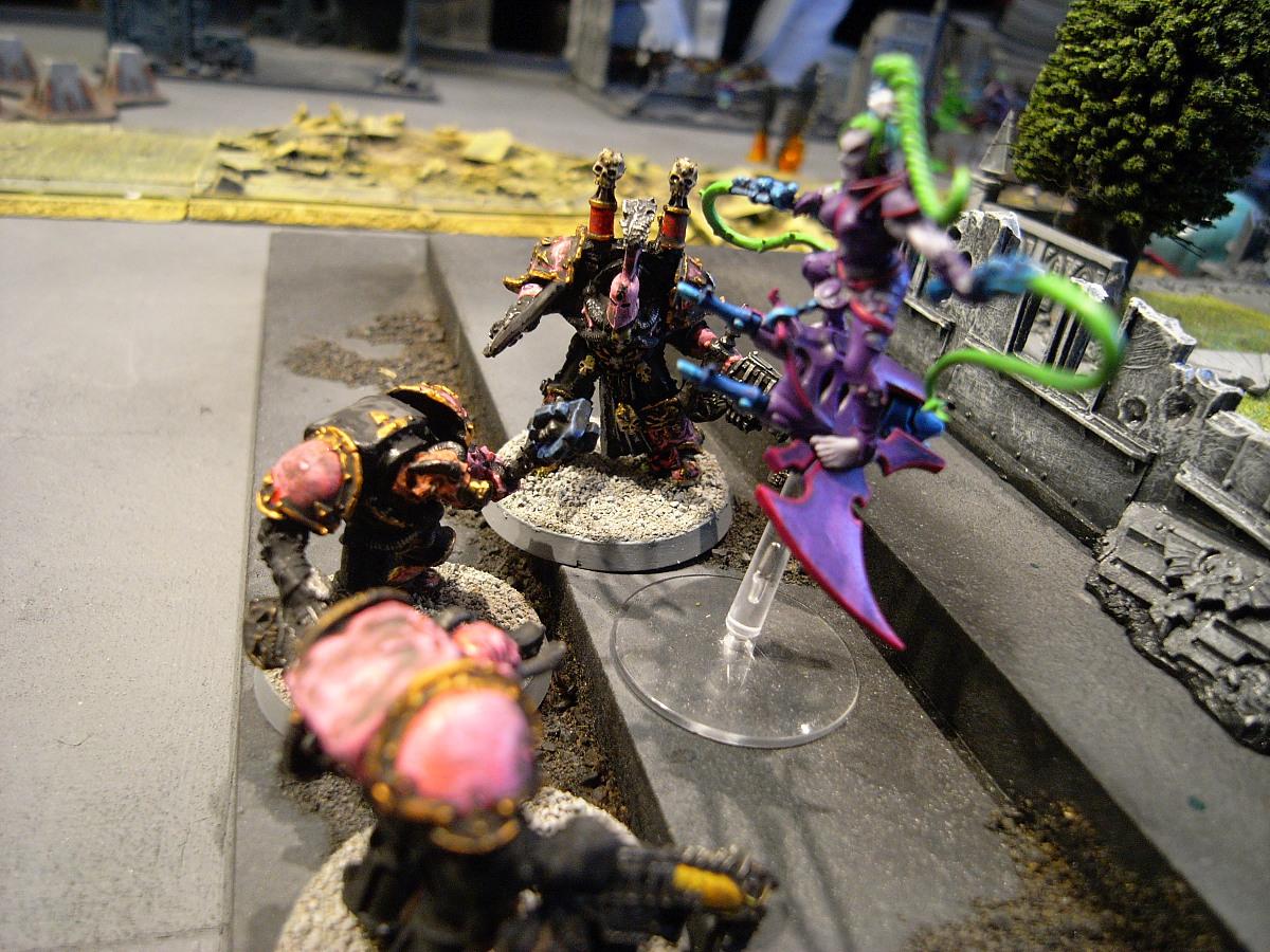 Battle Report, Dark, Eldar, Green, Panic, Purple, Terrain, Warhammer 40,000, Webway