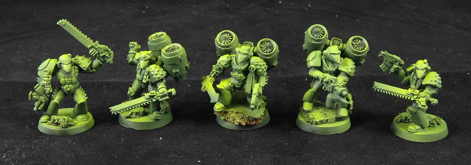 Assault Squad, Mantis Warriors, Space Marines, Warhammer 40,000, Work In Progress