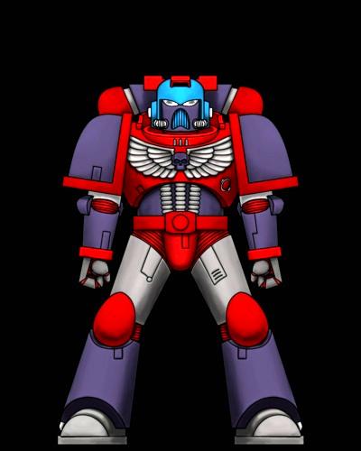 Paint Scheme, Purple, Red, Space Marines, Test, Therobotlol, Warhammer 40,000