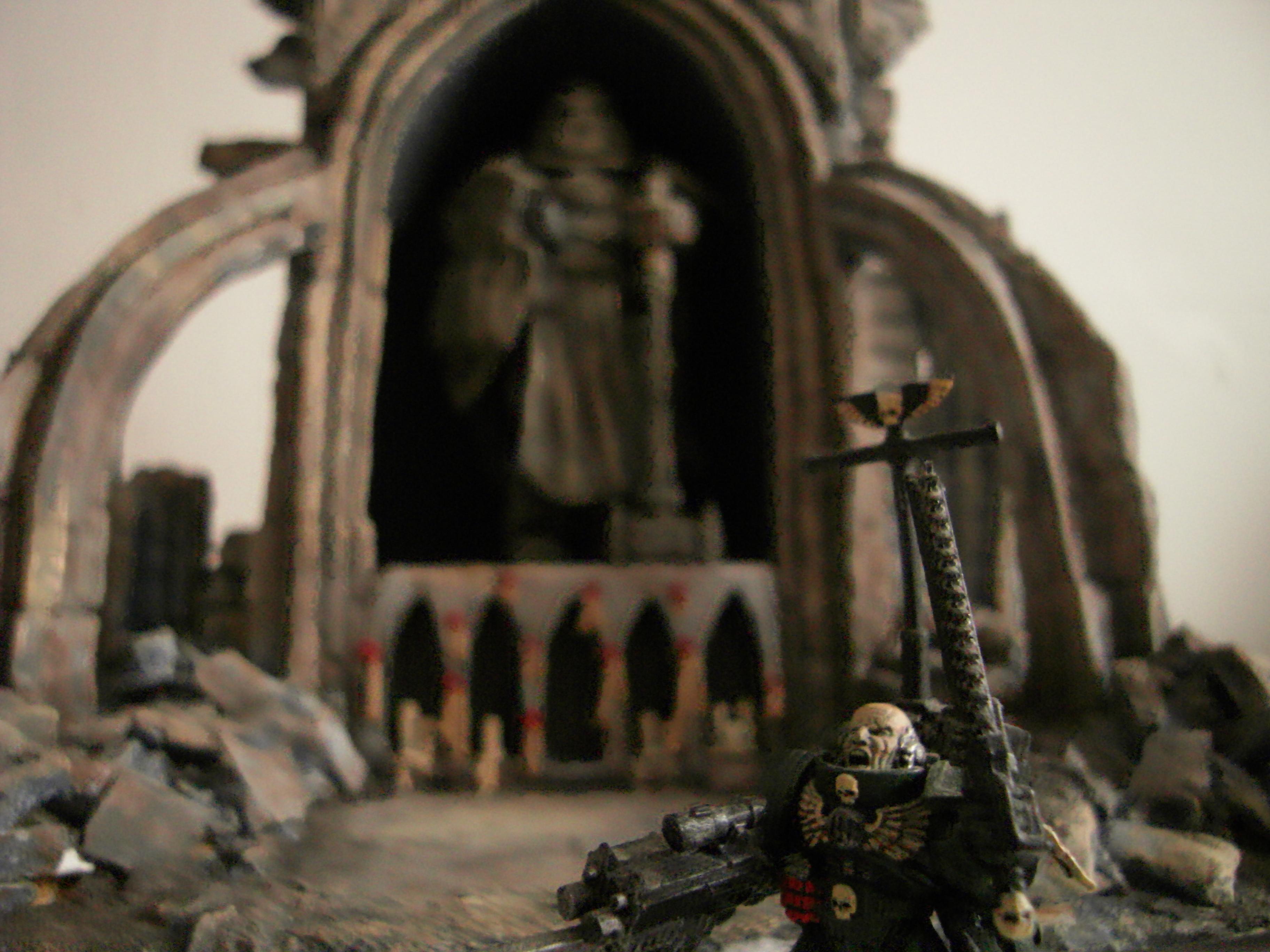Cathedral, Ruin, Shrine, Space Marines, Statue, Terrain, Warhammer 40,000, Warhammer Fantasy