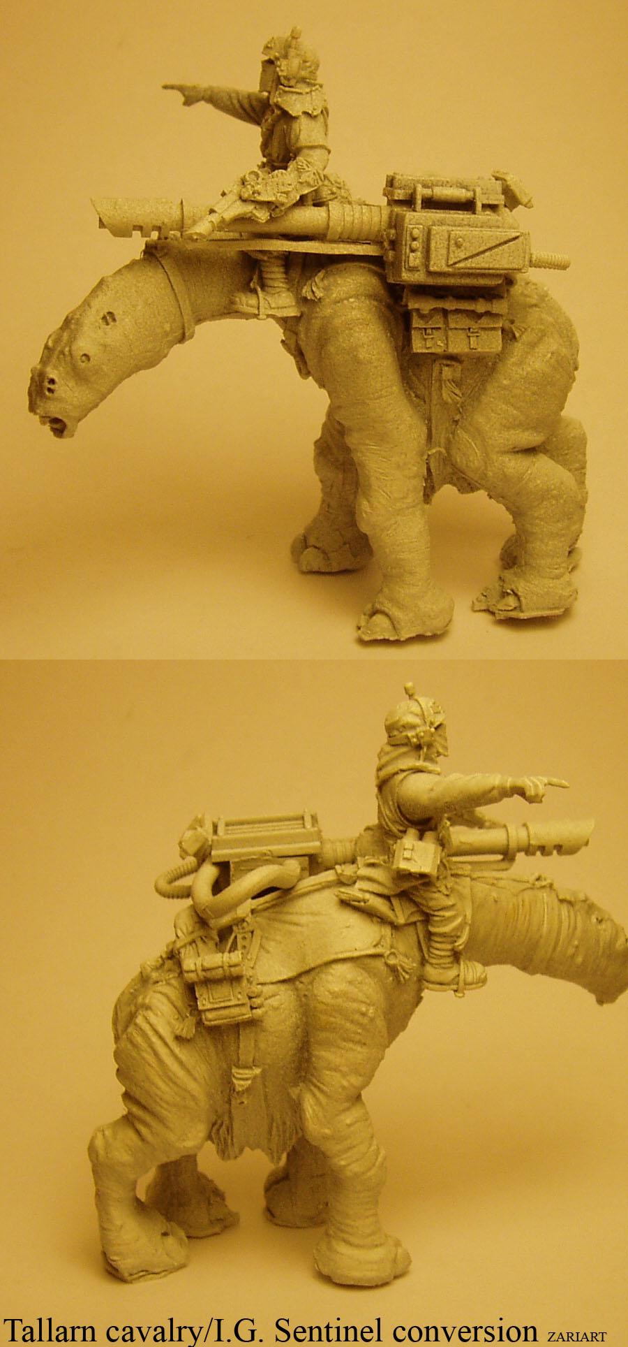 Cavalry, Conversion, Imperial Guard, Lascannon, Scout Sentinel, Tallarn Desert Raiders