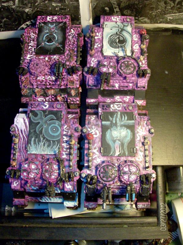 Chaos, Chaos Space Marines, Emperor's Children, Freehand, Rhino