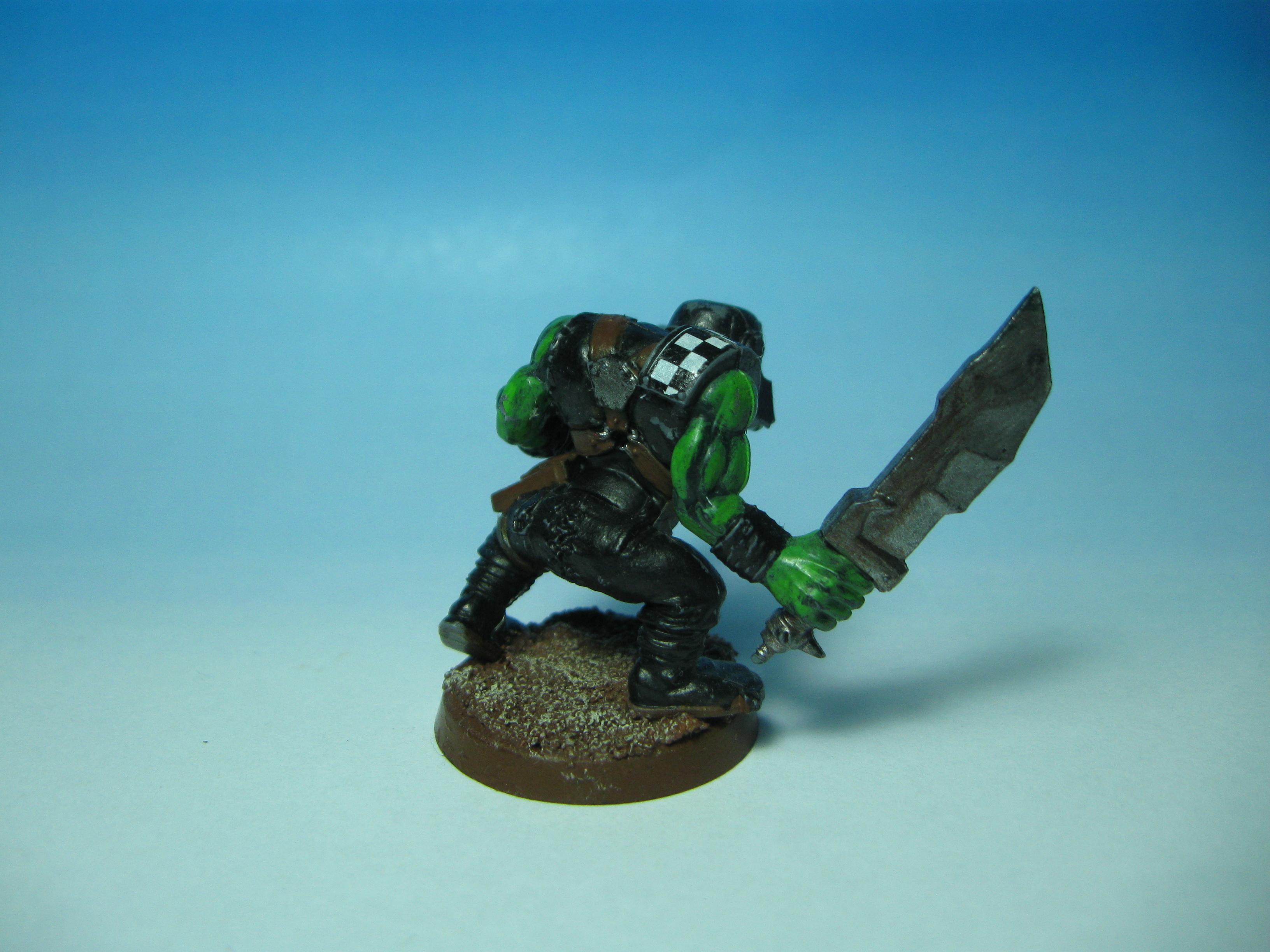 Ork Boy with Slugga and Choppa 1 (Back View)
