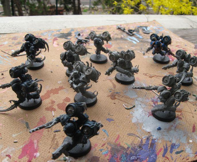 Chaos Space Marines, Conversion, Night Lords, Raptors, Work In Progress