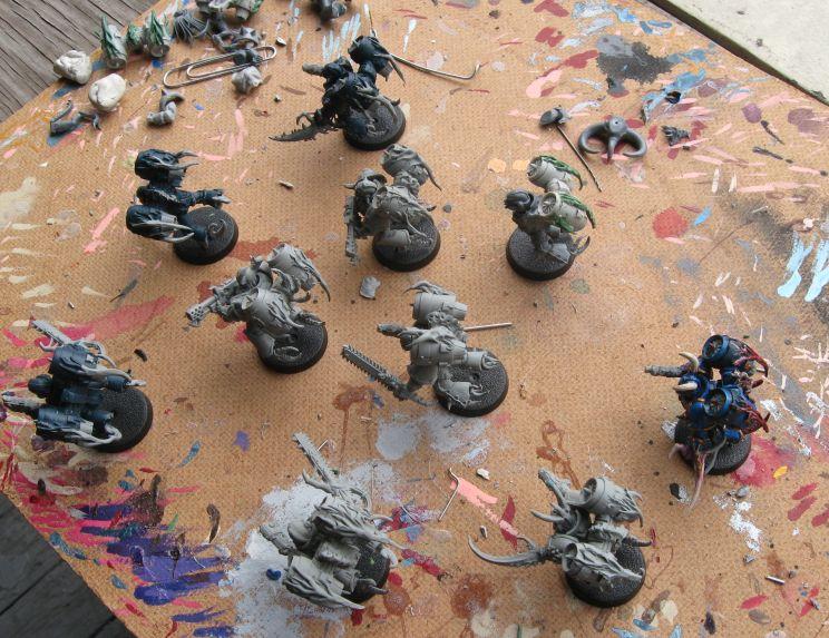 Chaos Space Marines, Conversion, Night Lords, Raptors, Work In Progress