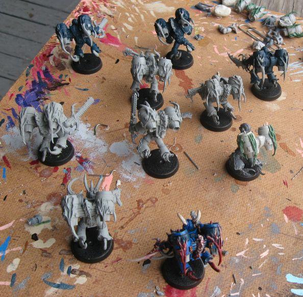 Chaos Space Marines, Conversion, Night Lords, Raptors, Work In Progress