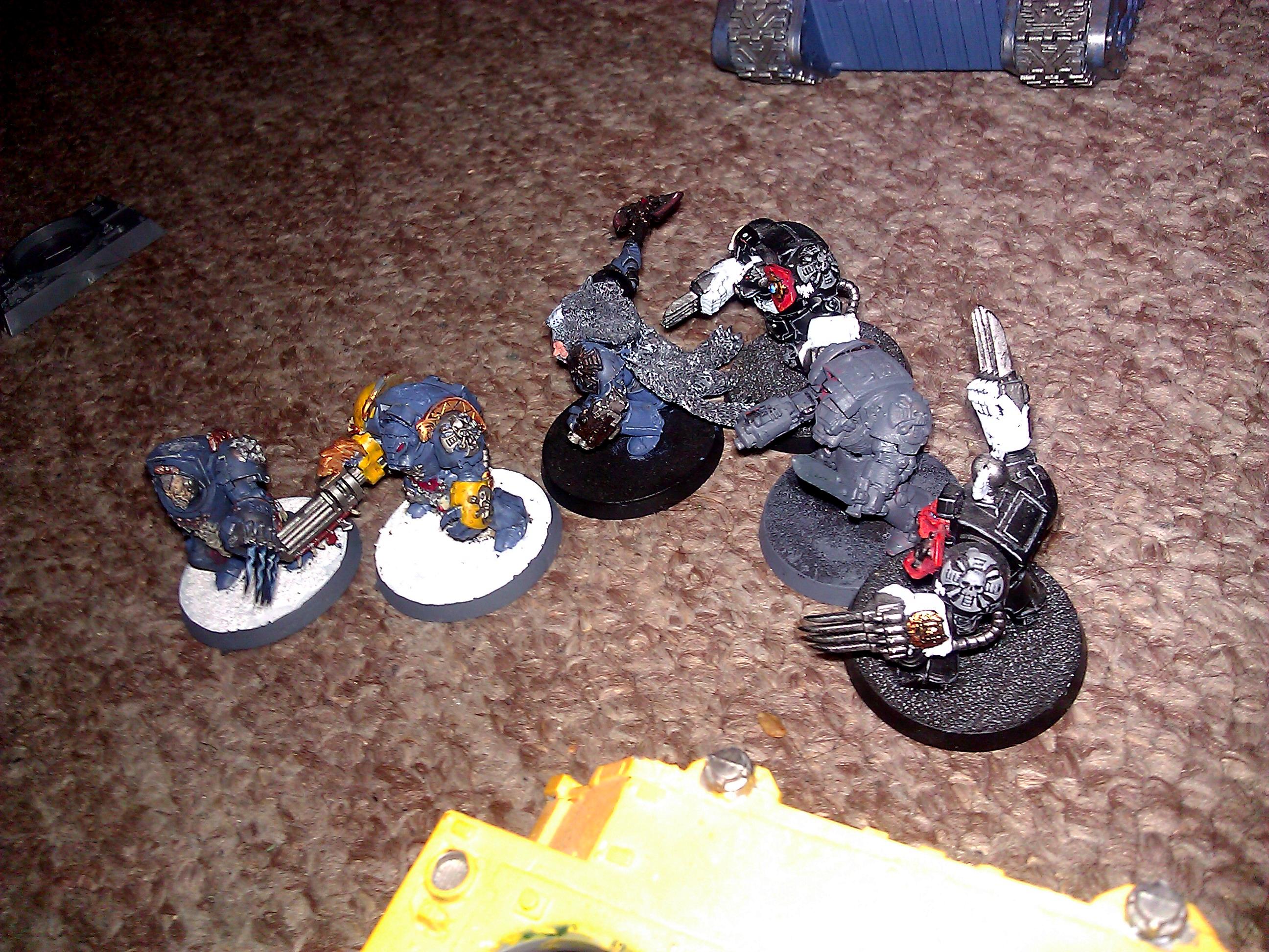 Wolf Guard Termies leave nothing of the Khornate heretics
