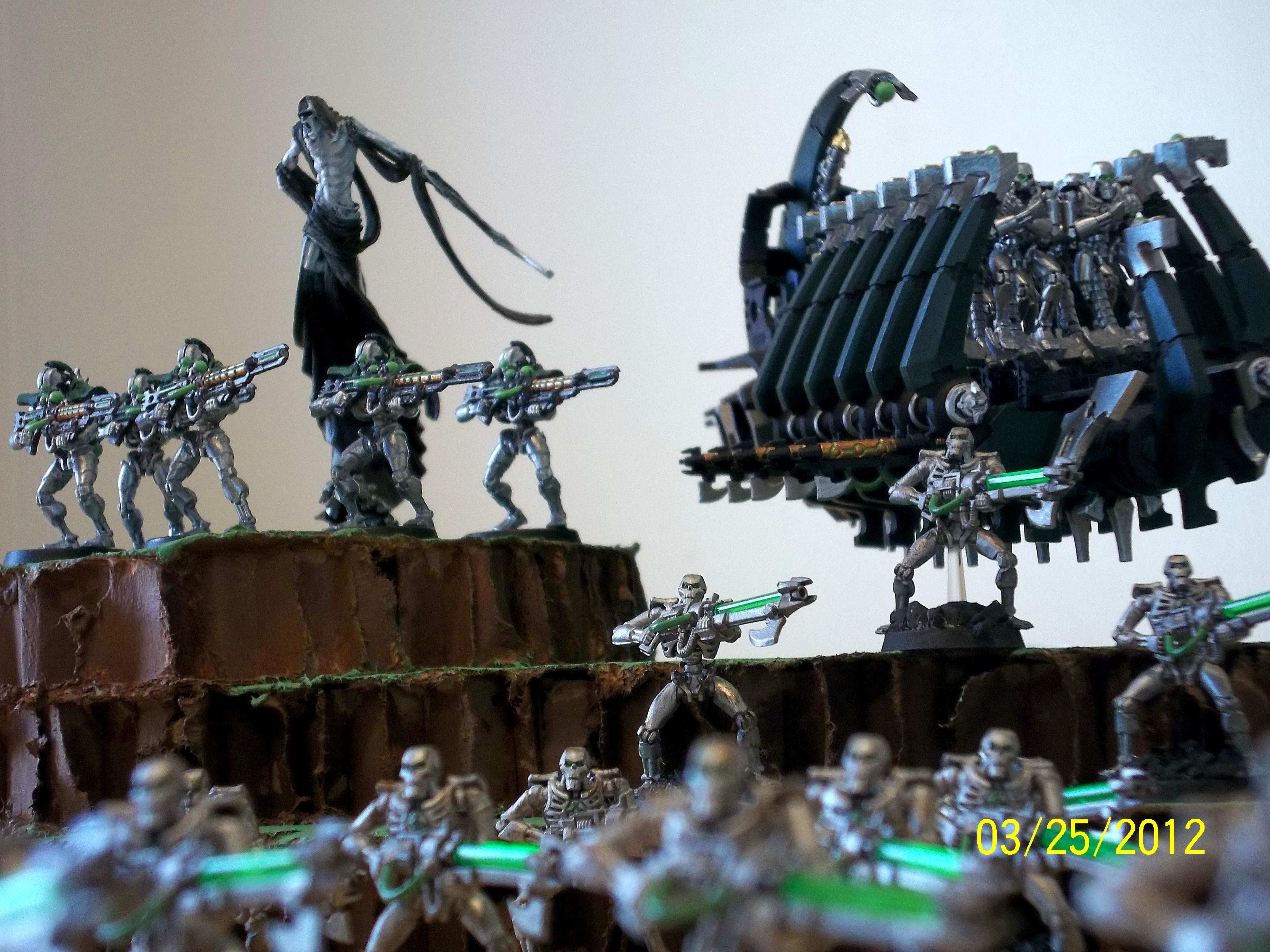 Necron Army, ghost ark with Ctan shard 