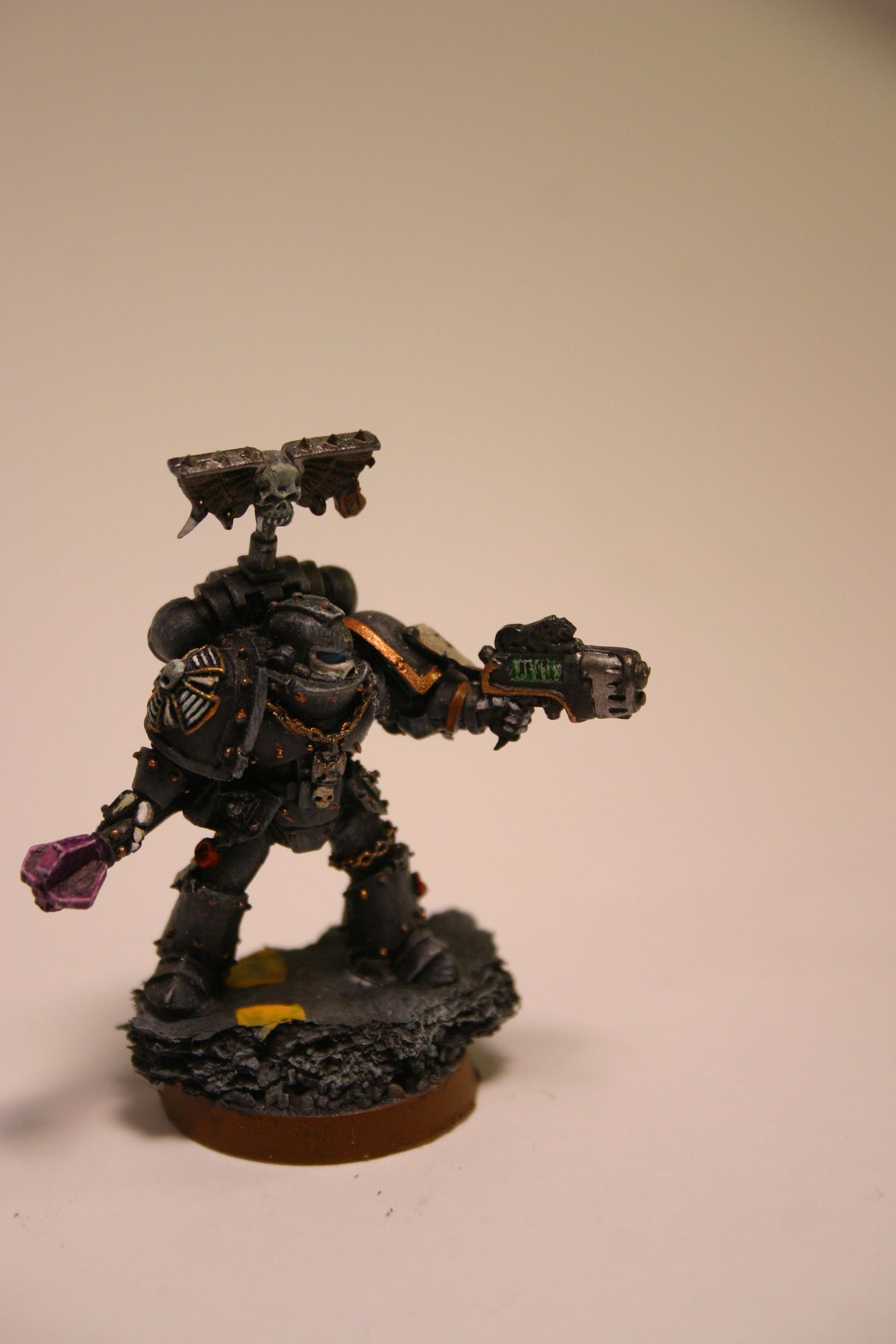 Chaplain, Custom Base, Plasma, Rozarius, Space Marines, Warhammer 40,000, Warhammer Fantasy