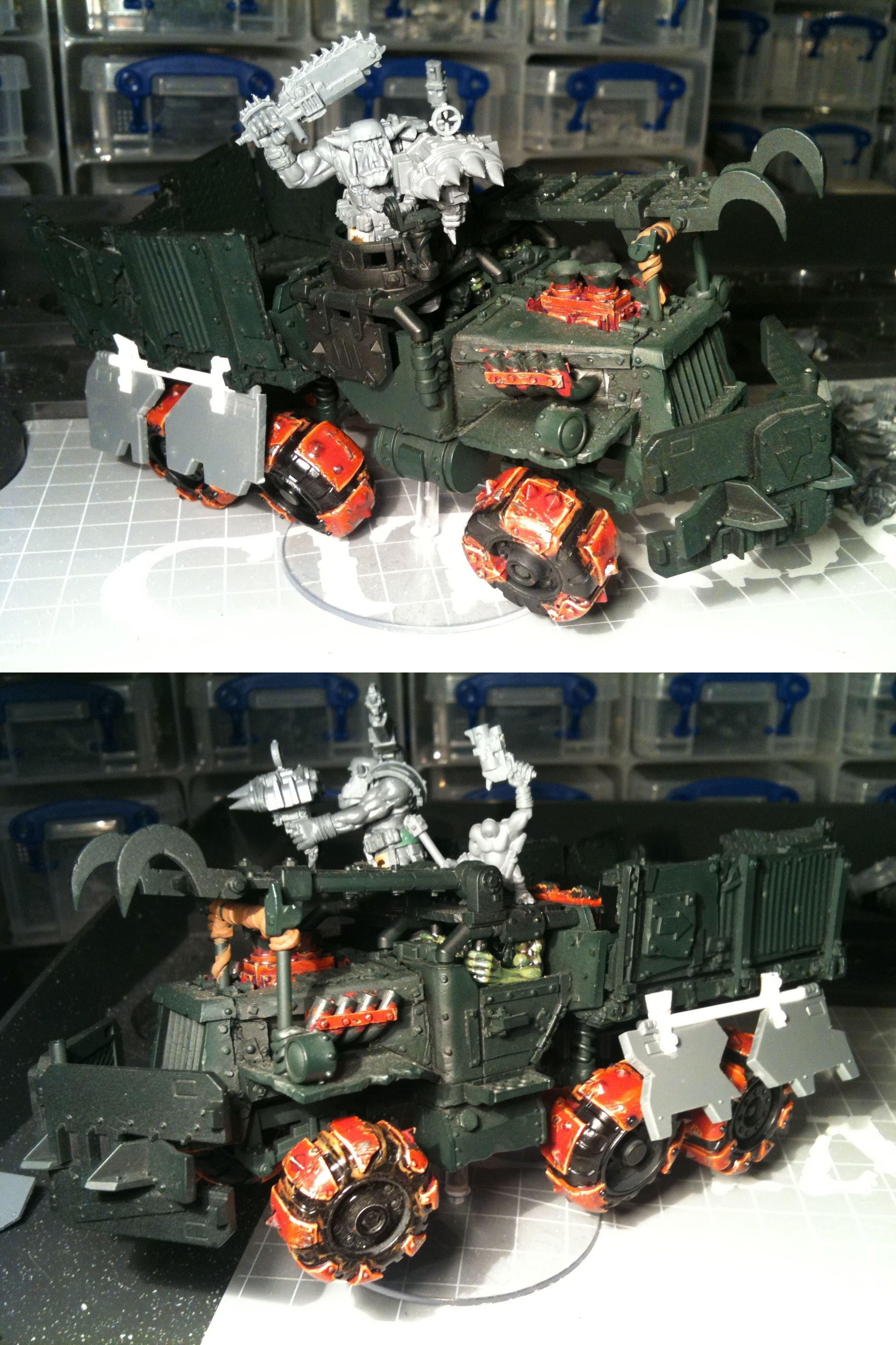 Da Dark Angelz, Orks, Rokkit Launcha, Trukk, Work In Progress