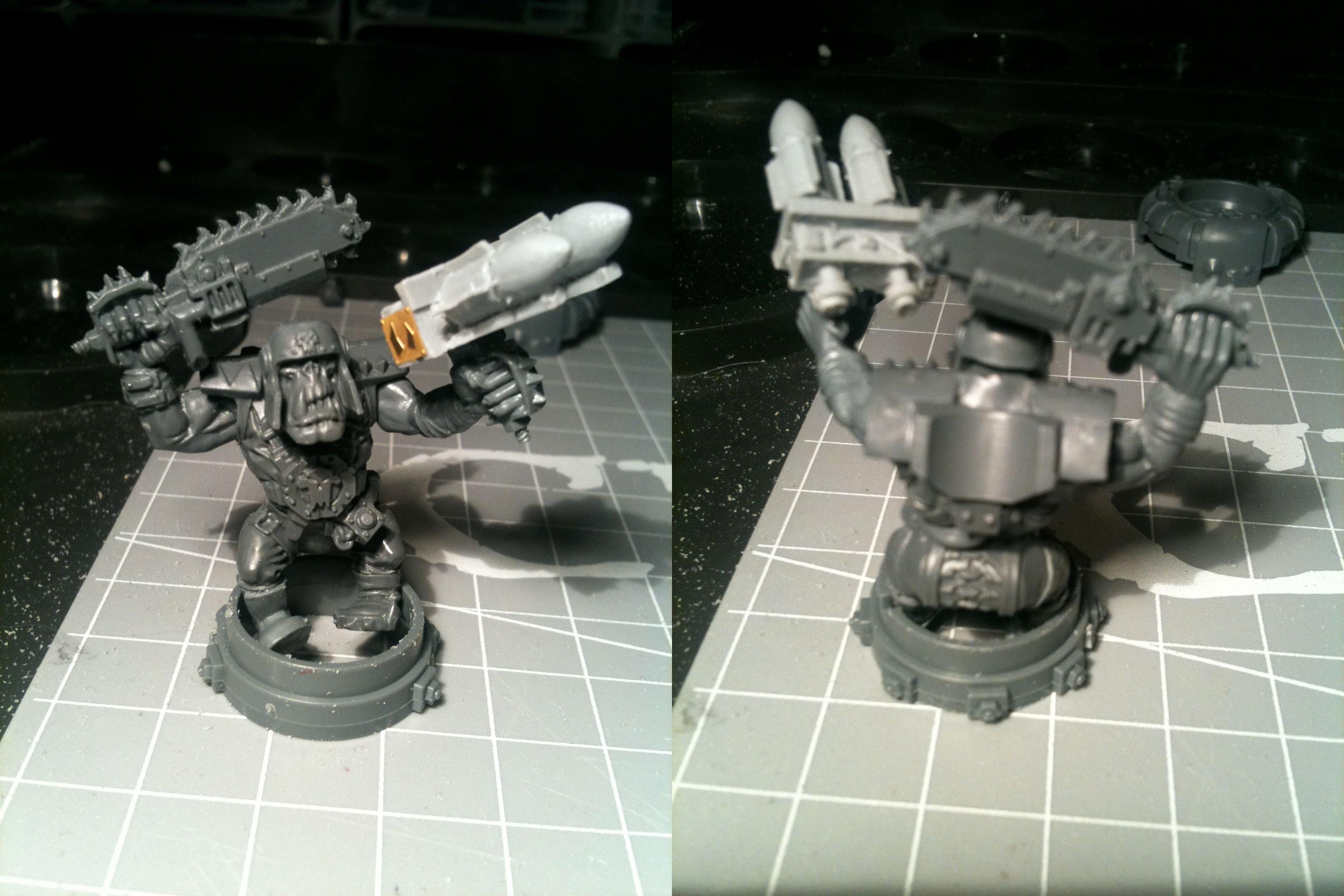 Da Dark Angelz, Orks, Rokkit Launcha, Trukk, Work In Progress