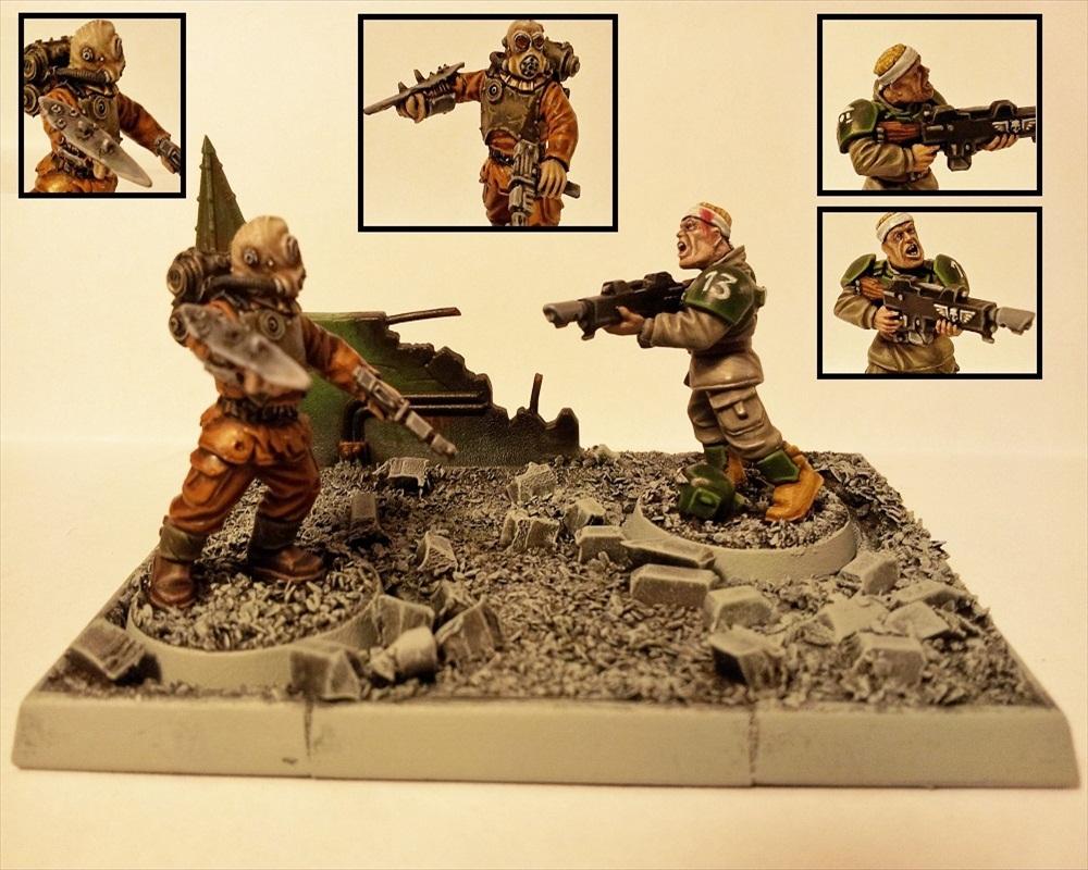 Cadians, Dakka Painting Challenge, Duel, Guardsmen, Imperial Guard, Renegades, Traitor Guard, Warhammer 40,000, Welcome To Thunderdome