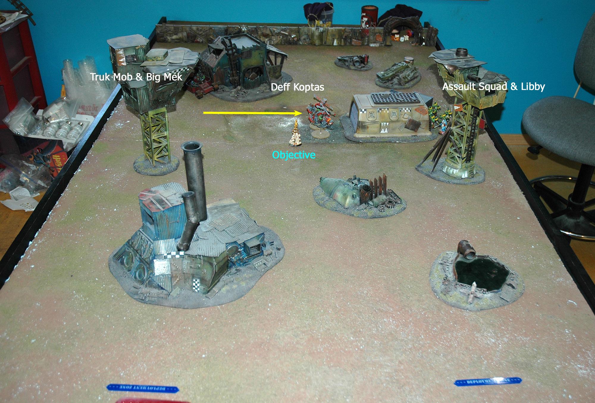1000, Bad Moons, Battle Report, Blood Angels, Mantis Warriors, Orks, Space Marines, Warhammer 40,000