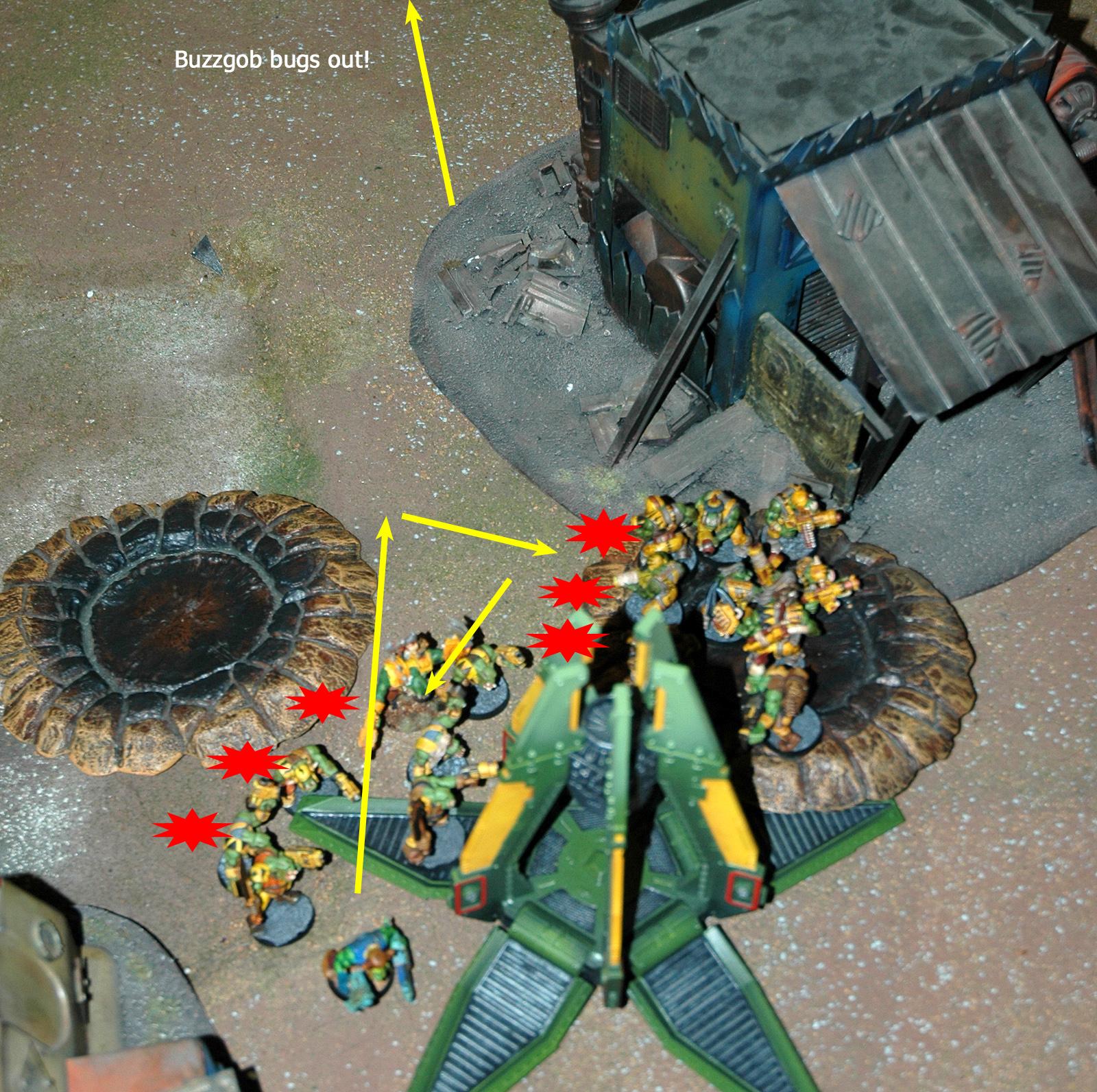 1000 Points, Bad Moons, Battle Report, Blood Angels, Mantis Warriors, Orks, Space Marines, Warhammer 40,000