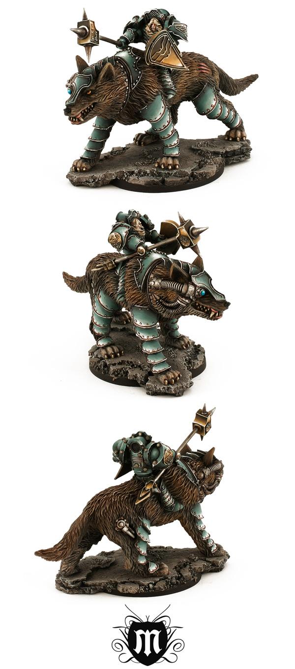 Blending, Hi Tech Miniatures, Space Wolves, Thunder Wolf, Wolf