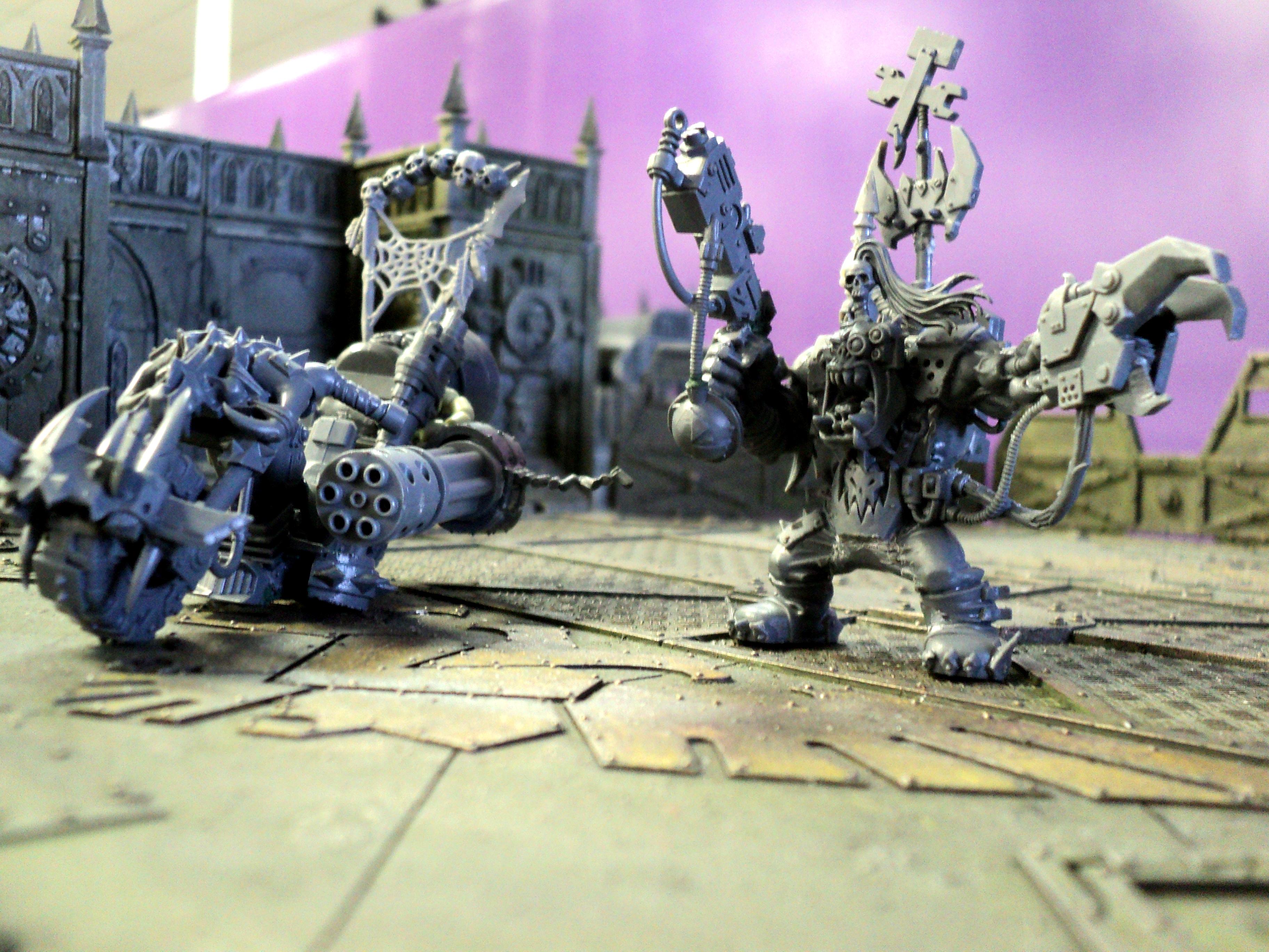 Bike, Boss, Conversion, Deathskulls, Orks, Wazdakka Gutsmek, Work In Progress