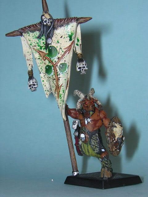 Beastmen, Beasts Of Chaos, Nurgle, Standard Bearer