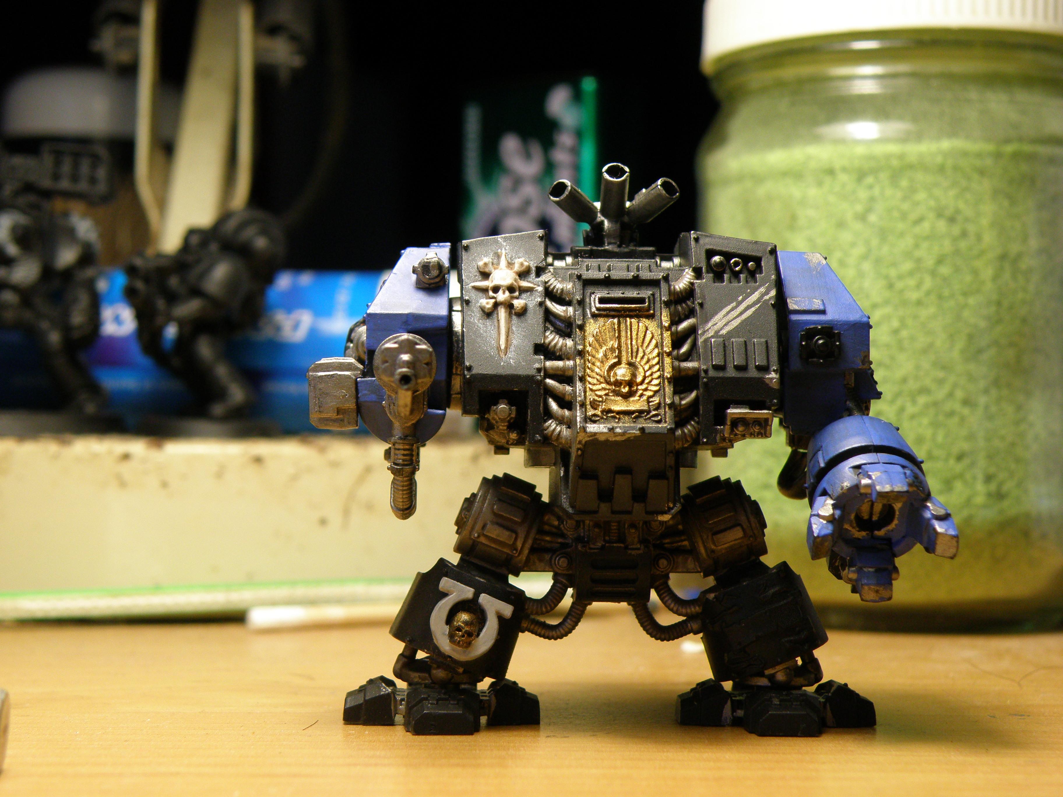 Assault Cannon, Blue, Dreadnought, Ultramarines, Work In Progress