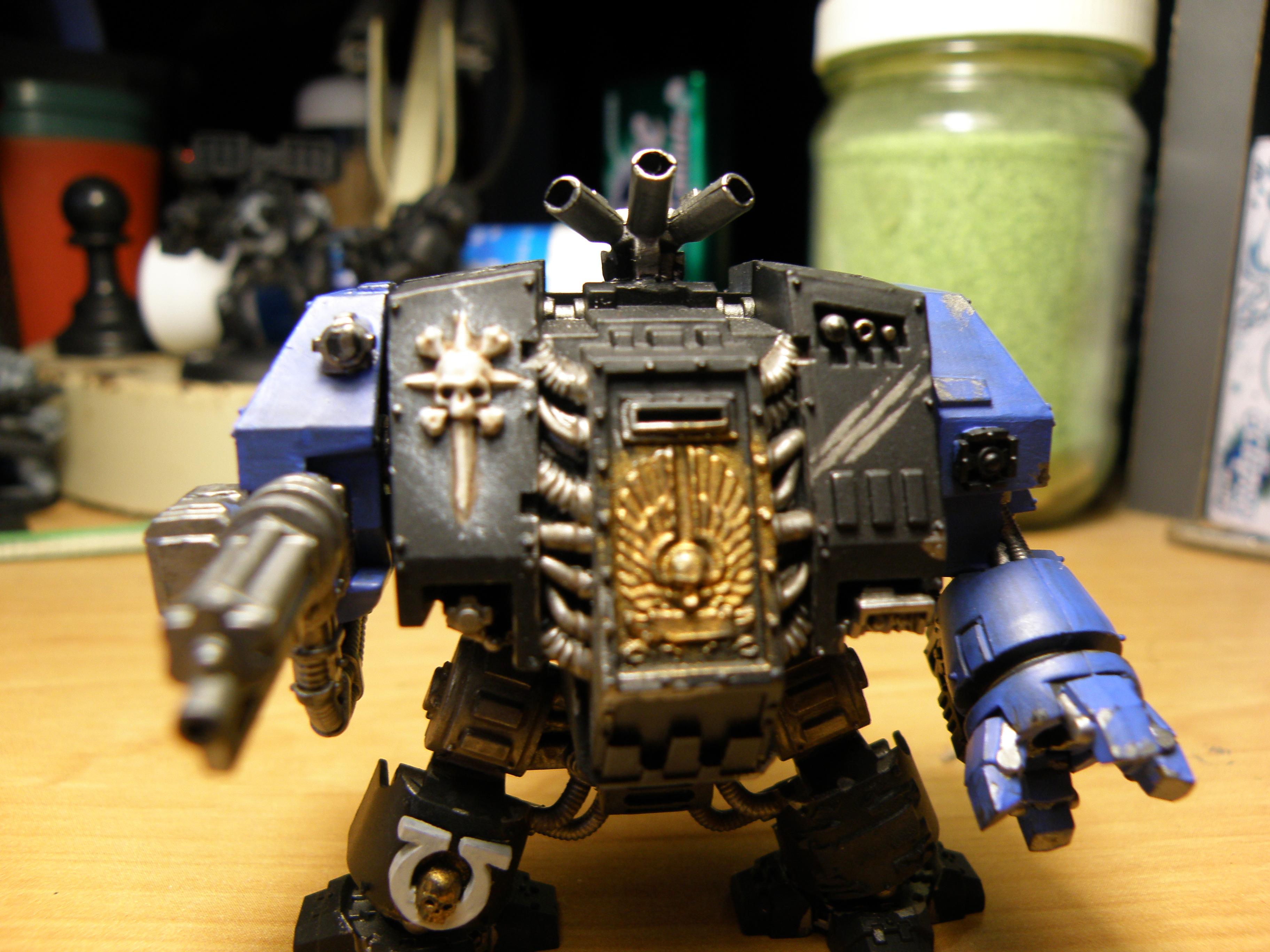 Assault Cannon, Blue, Dreadnought, Ultramarines, Work In Progress