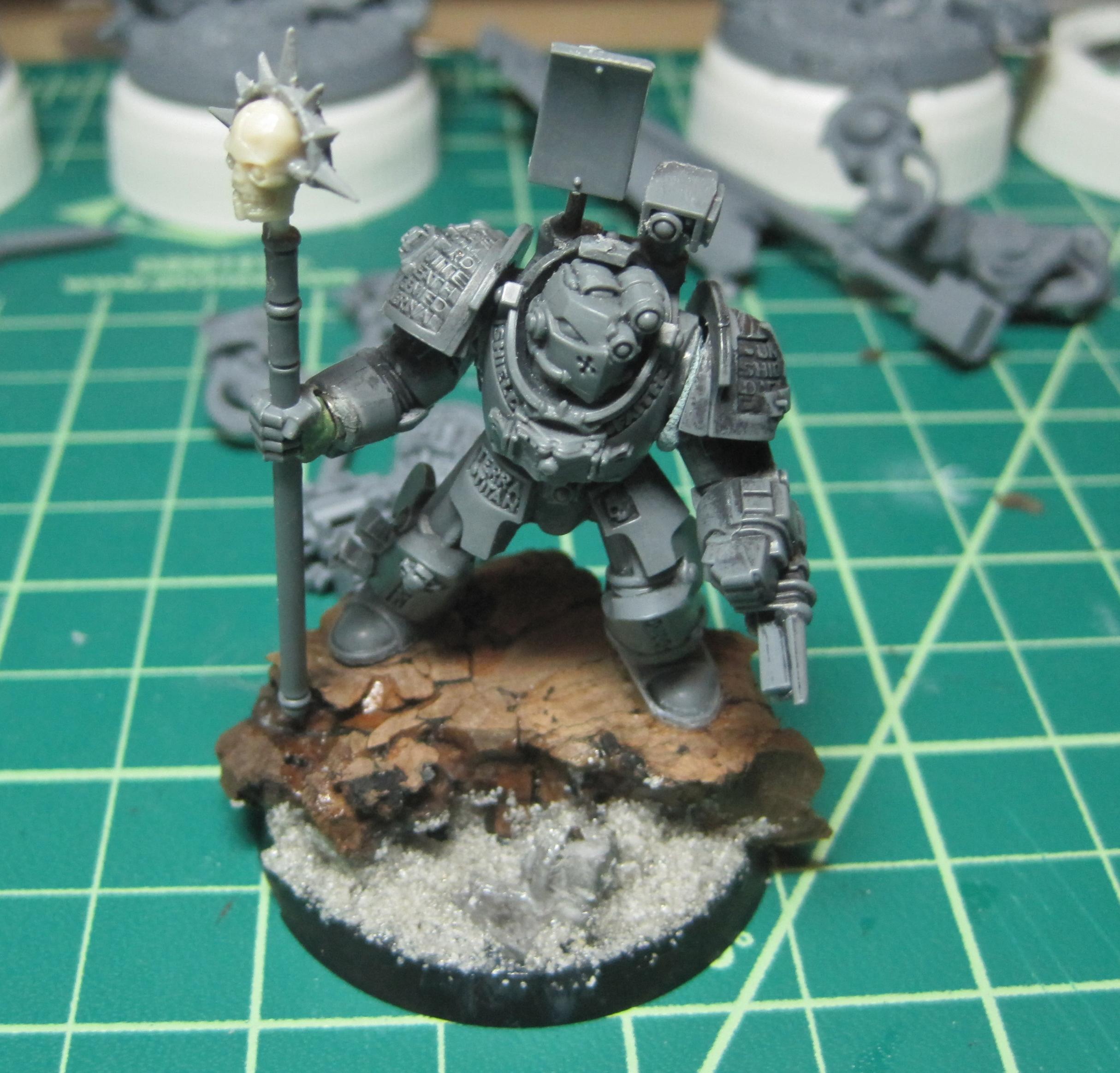 Apothecary Bosworth - Assembled - Warding Stave - Blue Tac
