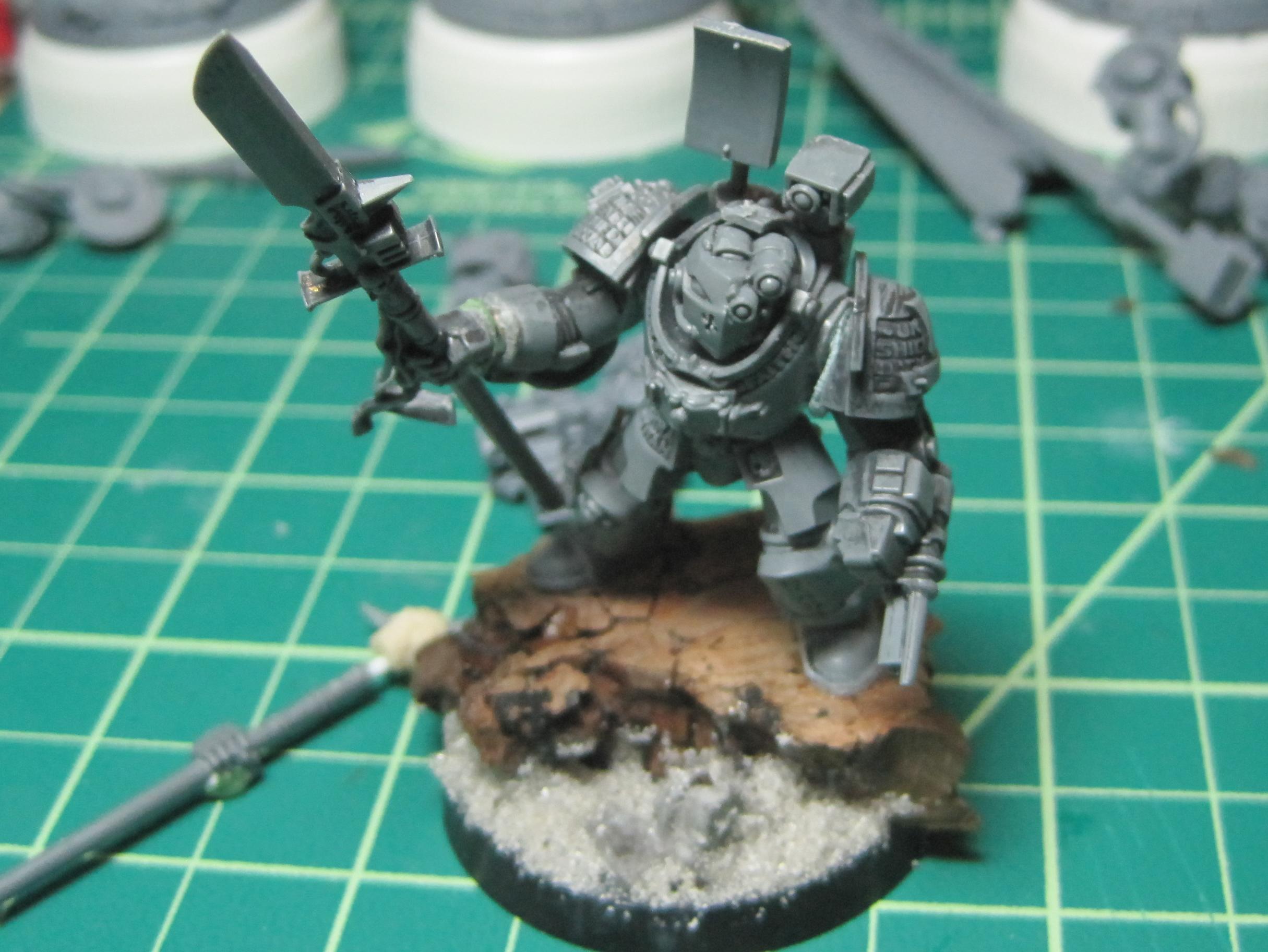 Apothecary Bosworth - Assembled - Halberd - Blue Tac