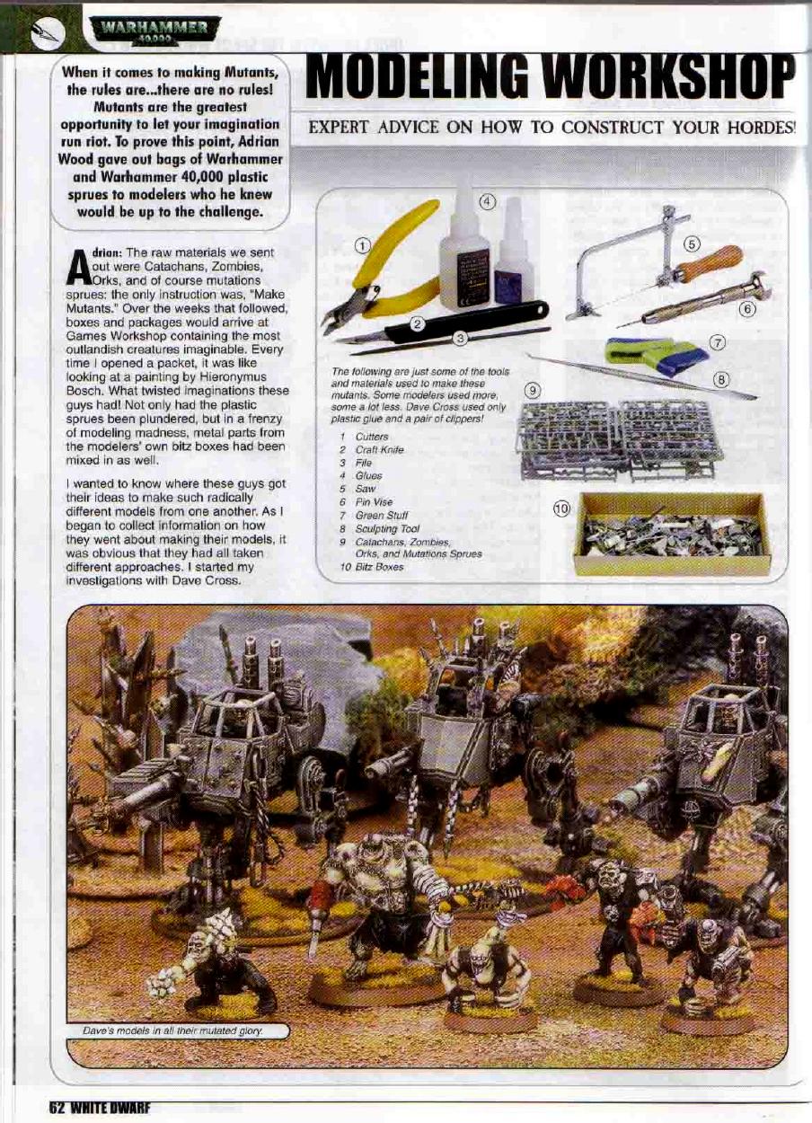 Chaos, Modelling, Mutant, Paiting, Warhammer 40,000, White Dwarf