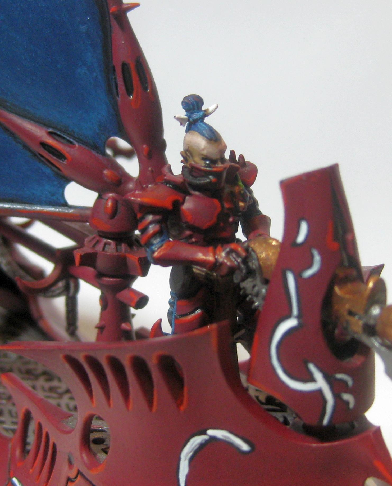 Close Up, Dark Eldar, Freehand, Raider