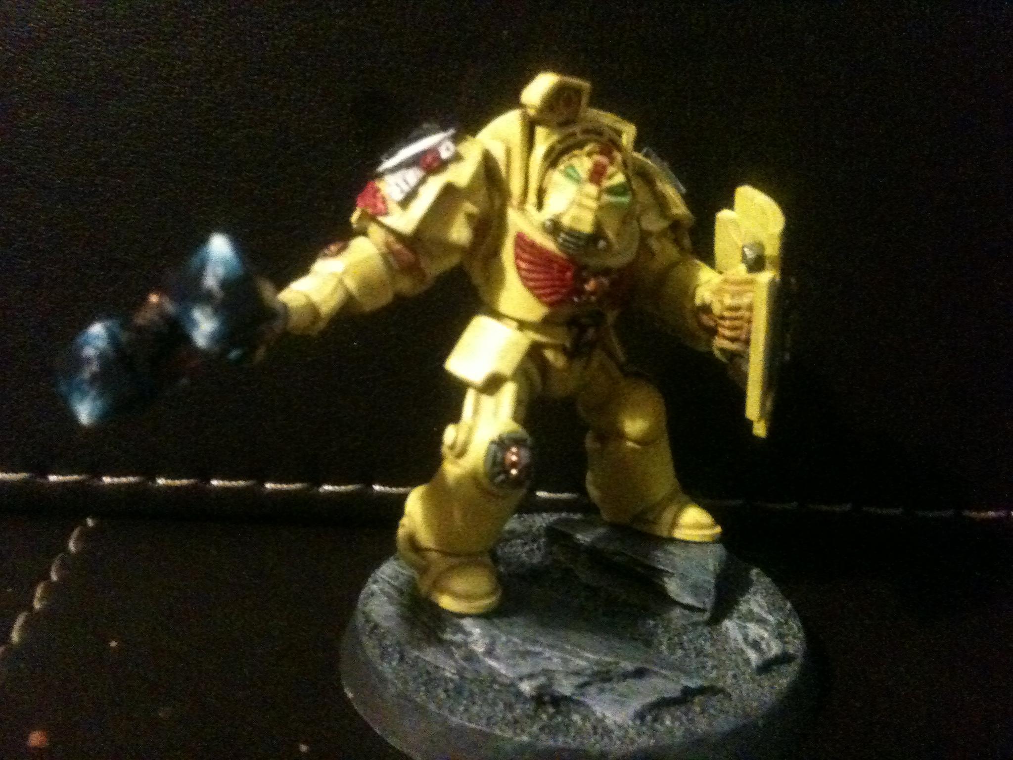 Imperial Fists, Imperial Fist Terminator with Thunder Hammer and Stormshield