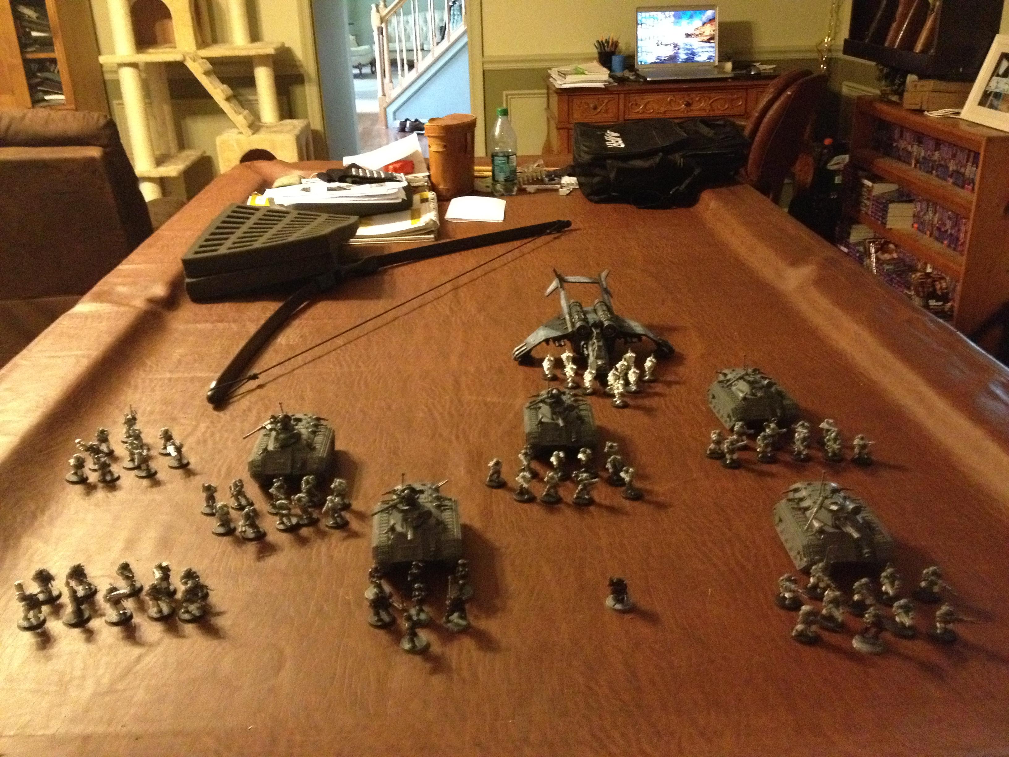 This is how the 812th Mechanized looks so far.  I plan on adding 2 more chimeras and a Rough Riders squad
