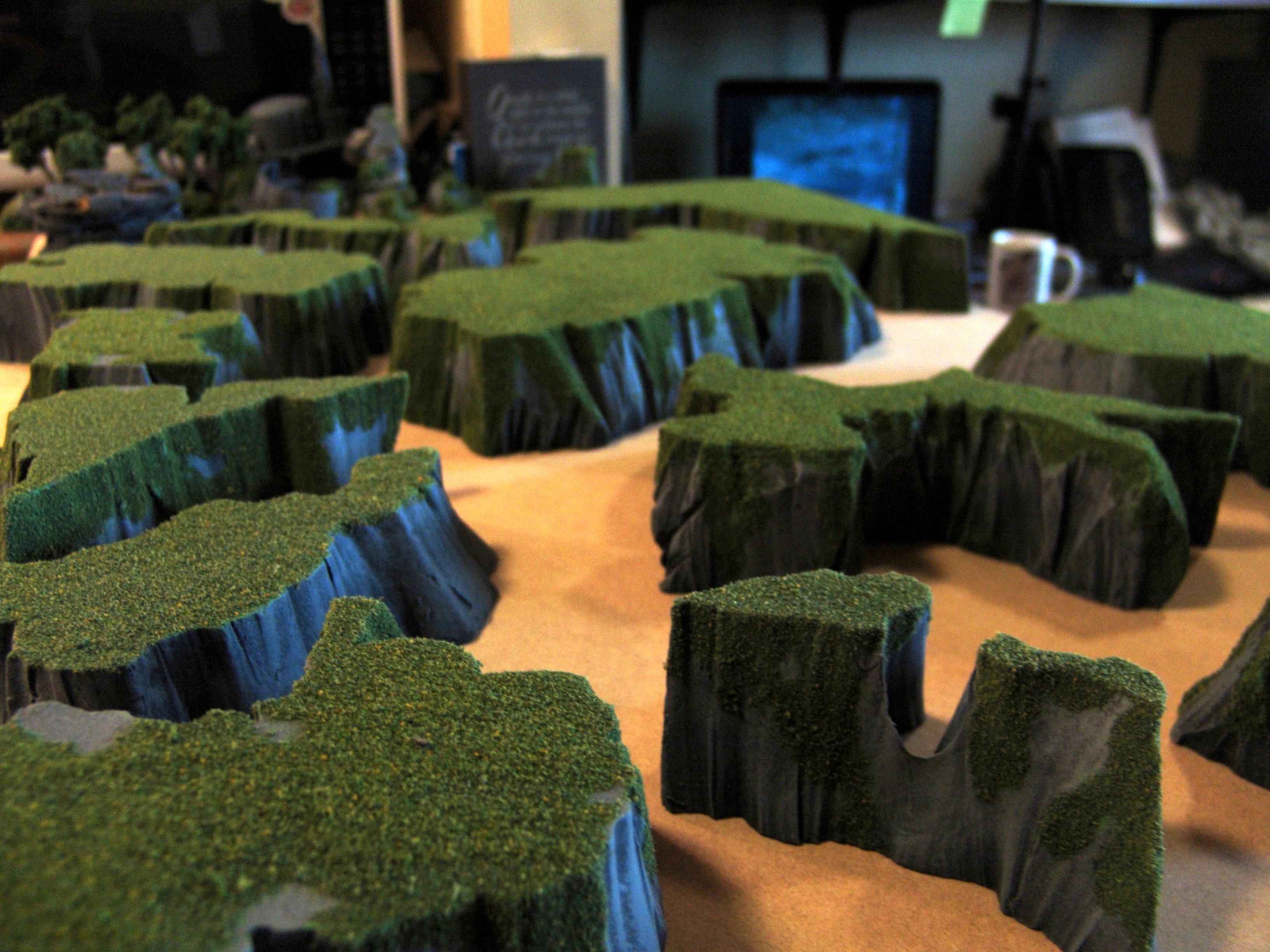 Cliffs, Custom, Drybrushing, Flock, Grass, Hills, Pink Foam, Rocky, Stratchbuilt, Terrain