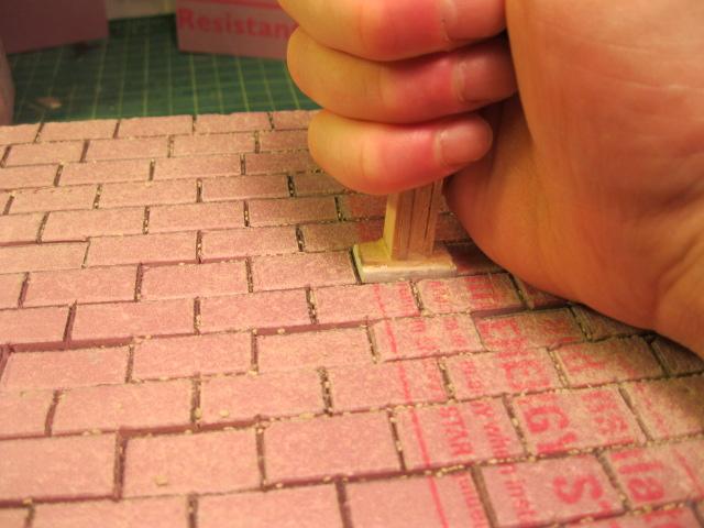 Take the tool and add depth to the stones 