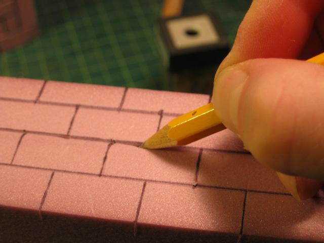 using a pencil you will make those cuts wider . A pencile works best because the graphite acts as a lubricant 
