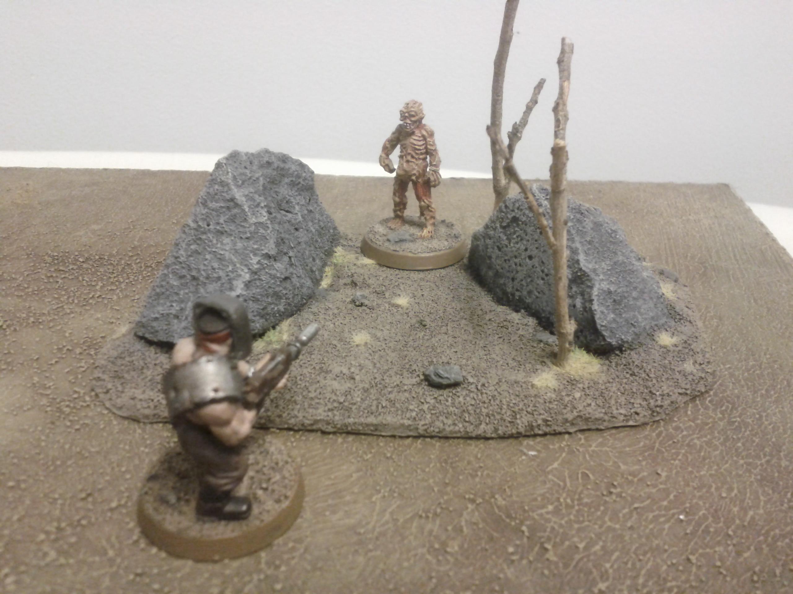 Rock, Skeletons, Terrain, Zombie