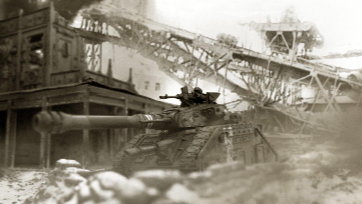 Artwork, Awesome, Leman Russ, Photoshop, Realistic Look, Ruin, Tank, Terrain