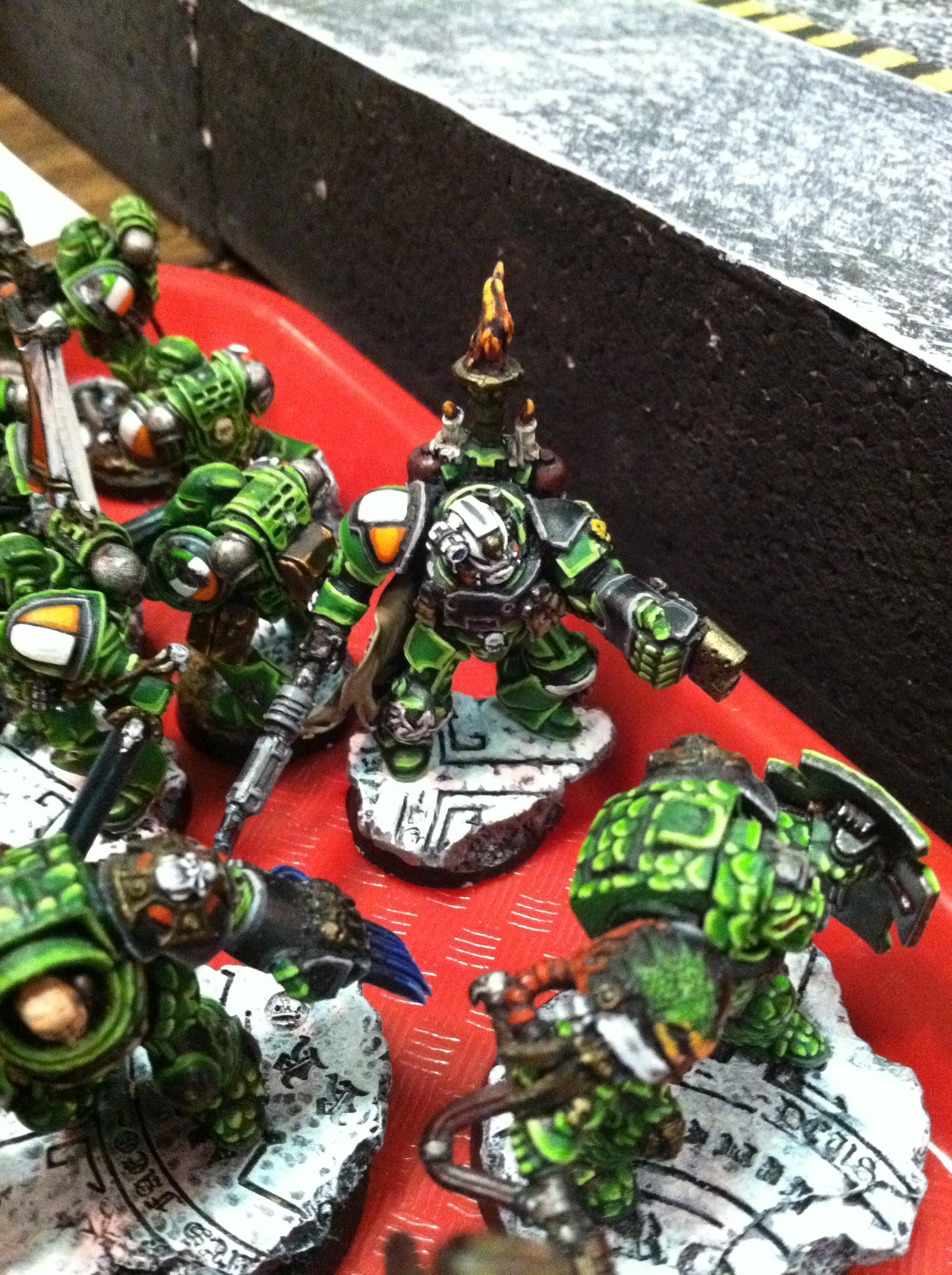 Salamanders, Space Marines, Squad, Vulcan, Warhammer 40,000