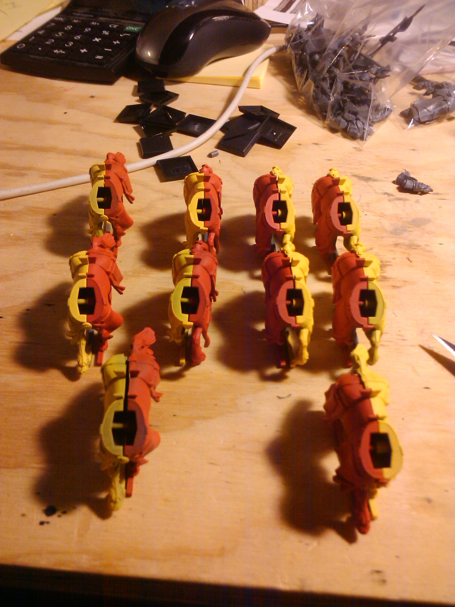 Archers, Bretonnians, Build, Grail, Hobby, Knights, Men At Arms, Painting, Peasant, Pegasus, Warhammer Fantasy, Wf