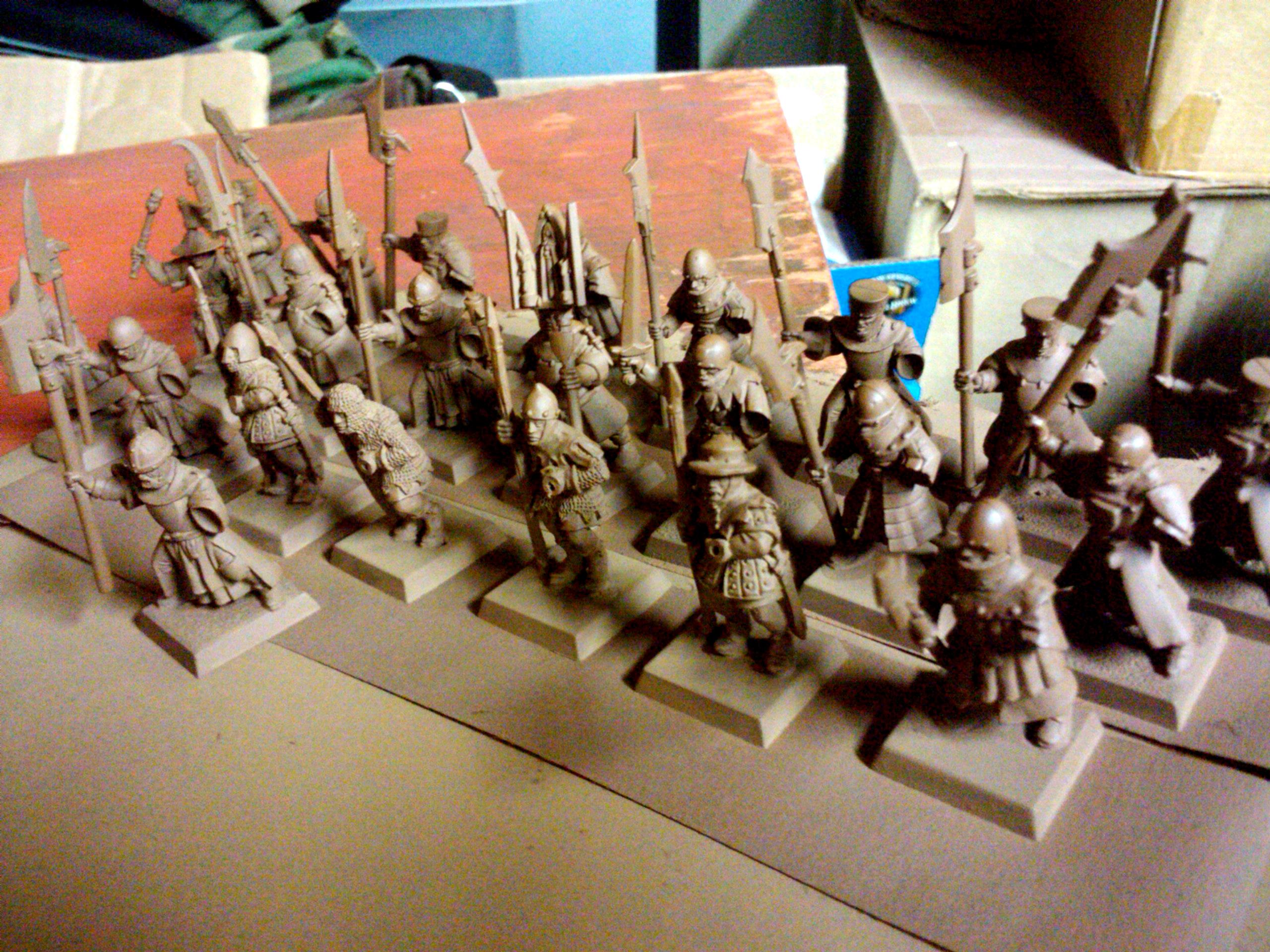 Archers, Bretonnians, Build, Grail, Hobby, Knights, Men At Arms, Painting, Peasant, Pegasus, Warhammer Fantasy, Wf