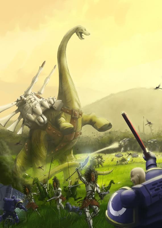 Dinosaurs!, Eldar, Exodites, Ultramarines