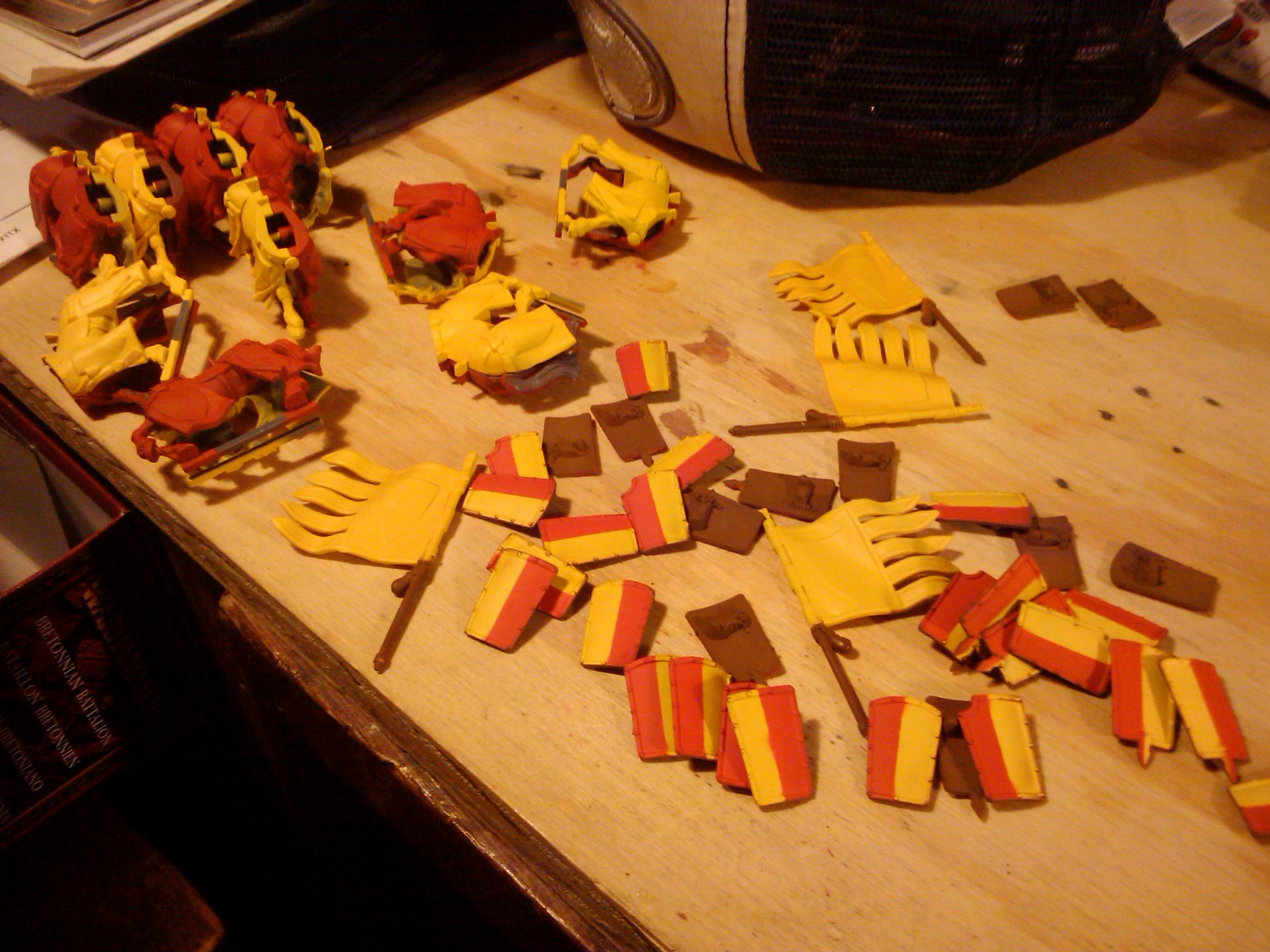 Archers, Bretonnians, Build, Grail, Hobby, Knights, Men At Arms, Painting, Peasant, Pegasus, Warhammer Fantasy, Wf