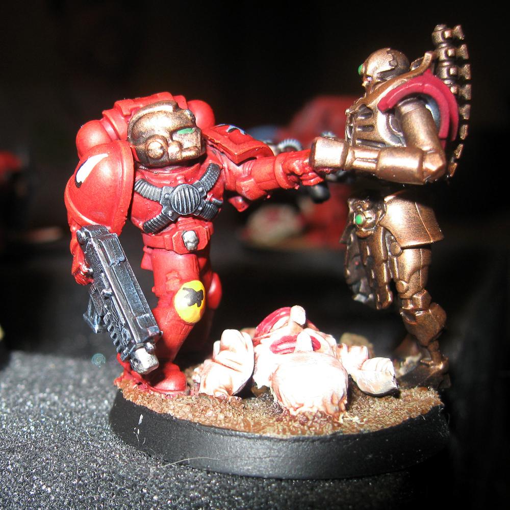 Allies, Blood Angels, Brofist, Friendship, Necrons